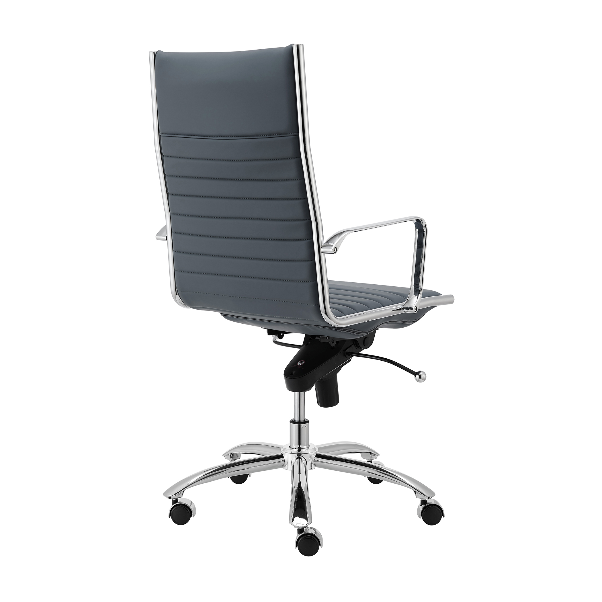 ES506 High-Back Chair in Blue with Chromed Steel Base