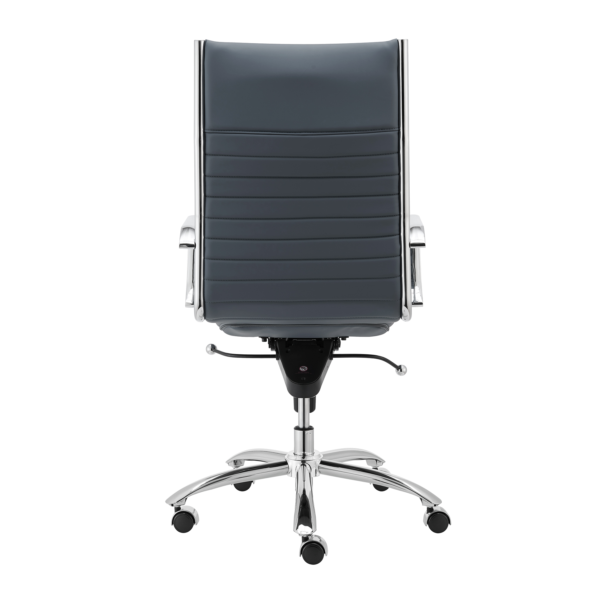 ES506 High-Back Chair in Blue with Chromed Steel Base