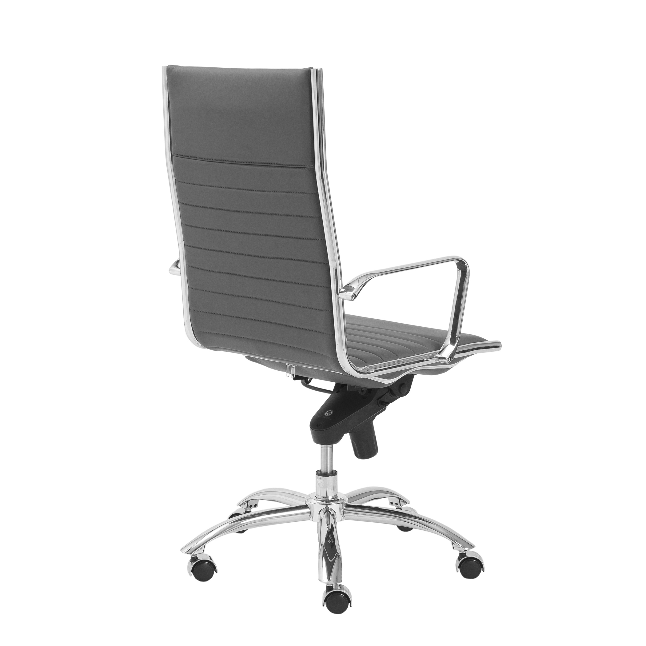 ES506 High-Back Chair in Gray with Chromed Steel Base