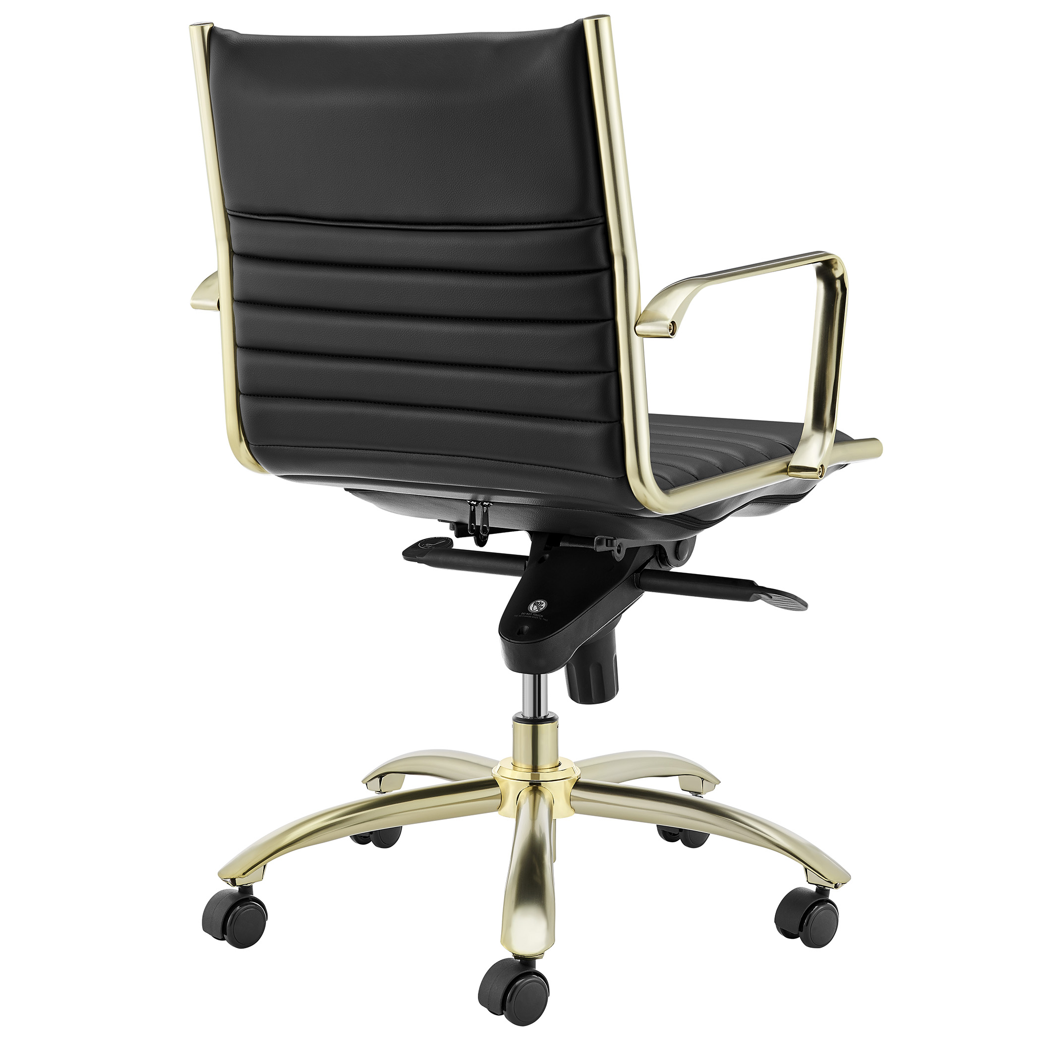 ES506 Low-Back Chair in Black with Matte Brushed Gold