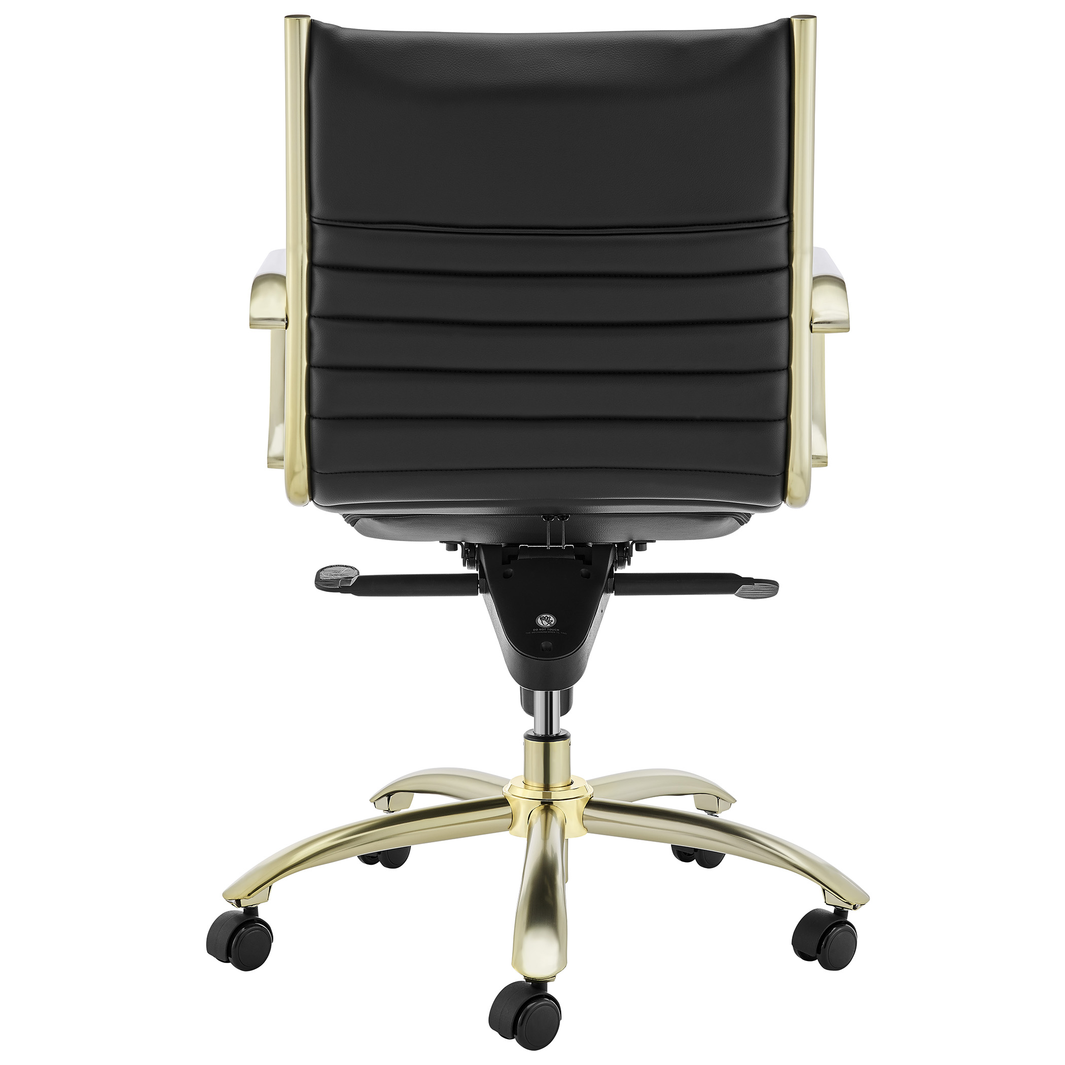 ES506 Low-Back Chair in Black with Matte Brushed Gold