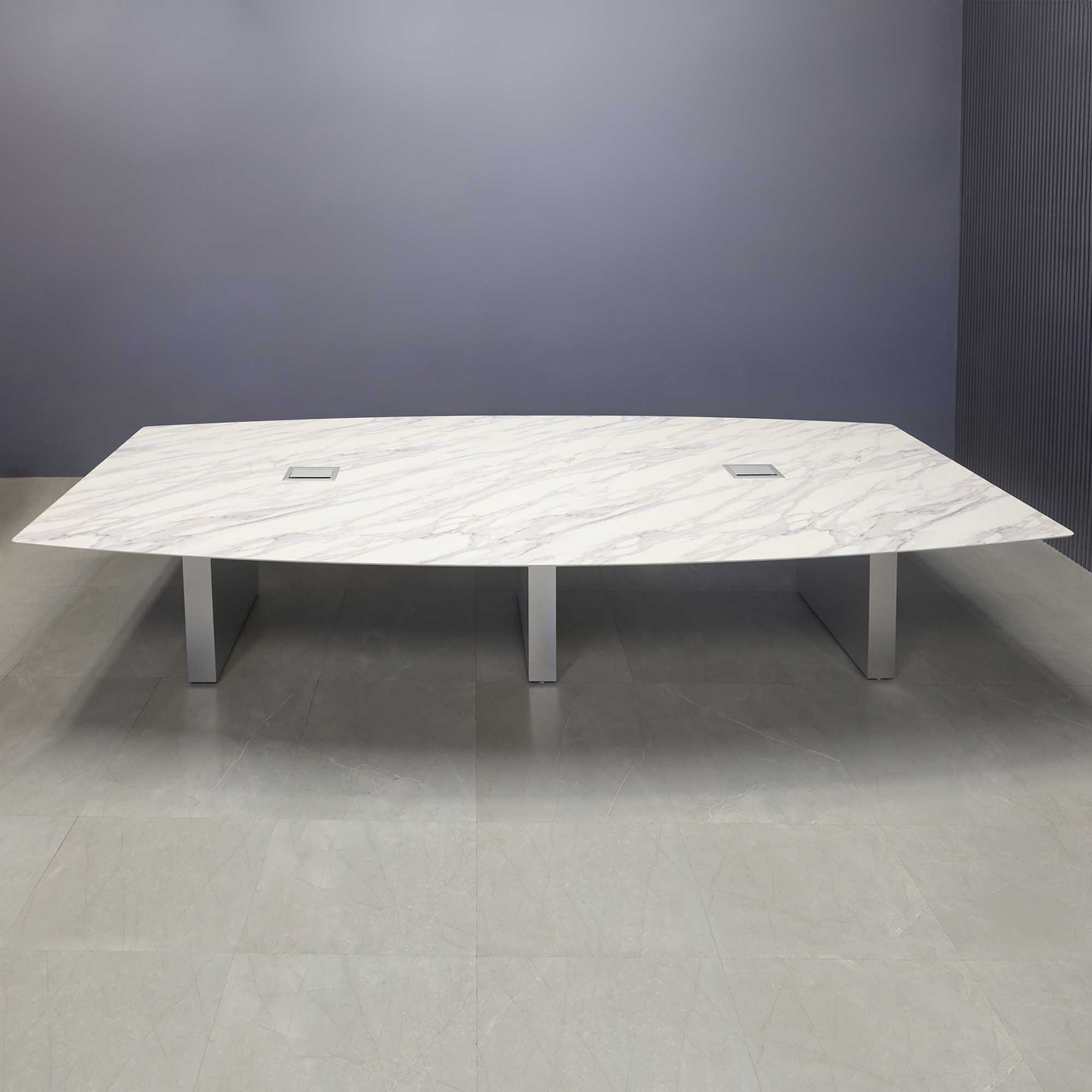 142-inch Aurora Boat Conference Table in 1/2