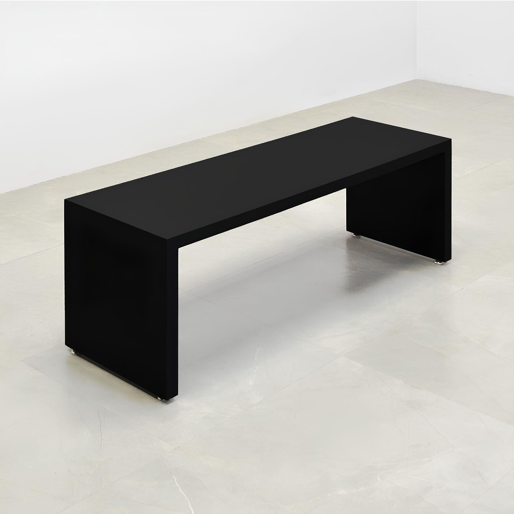Astoria Bench in black traceless laminate finish shown here.