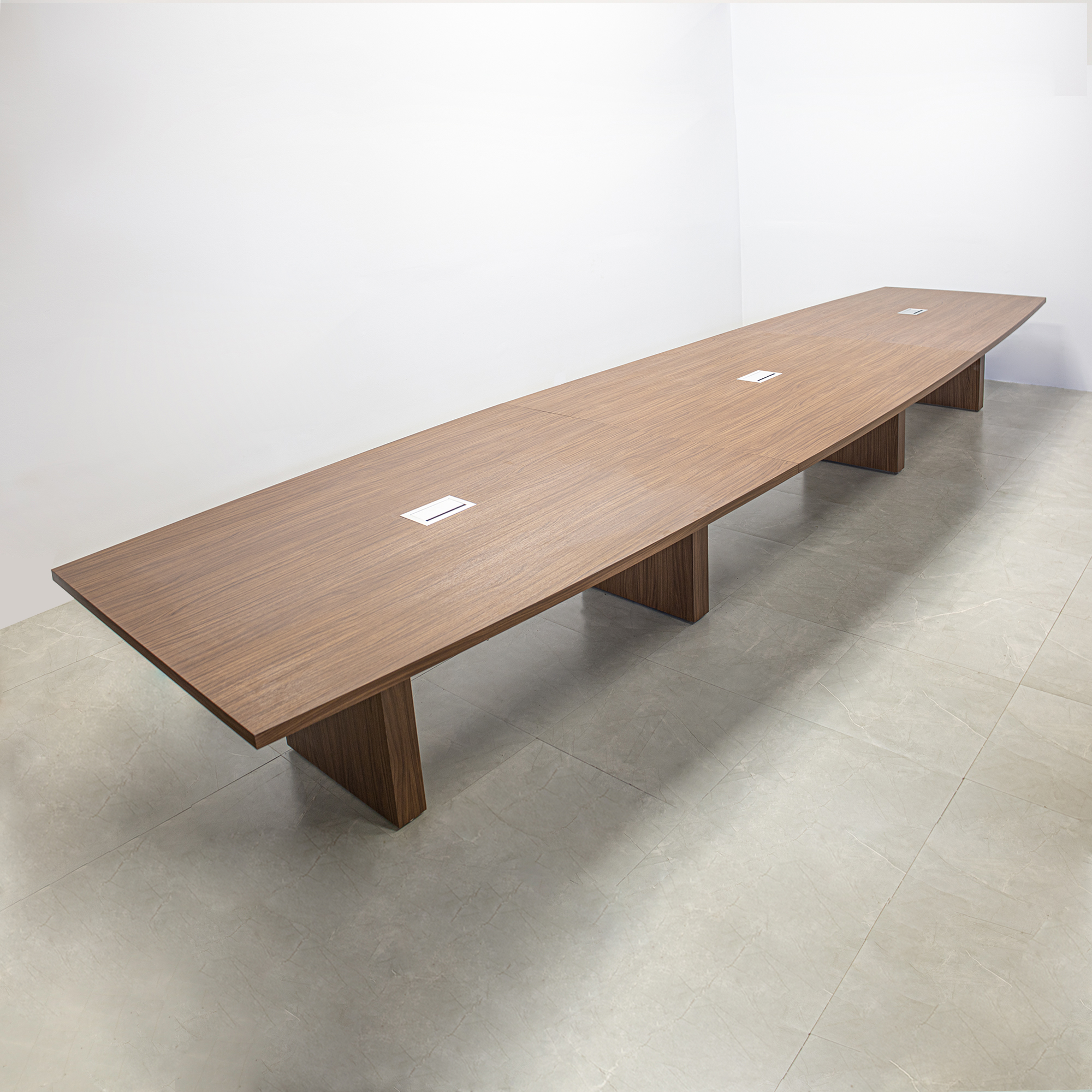 Newton Boat Shape Conference Table with Laminate Top and X1 Base