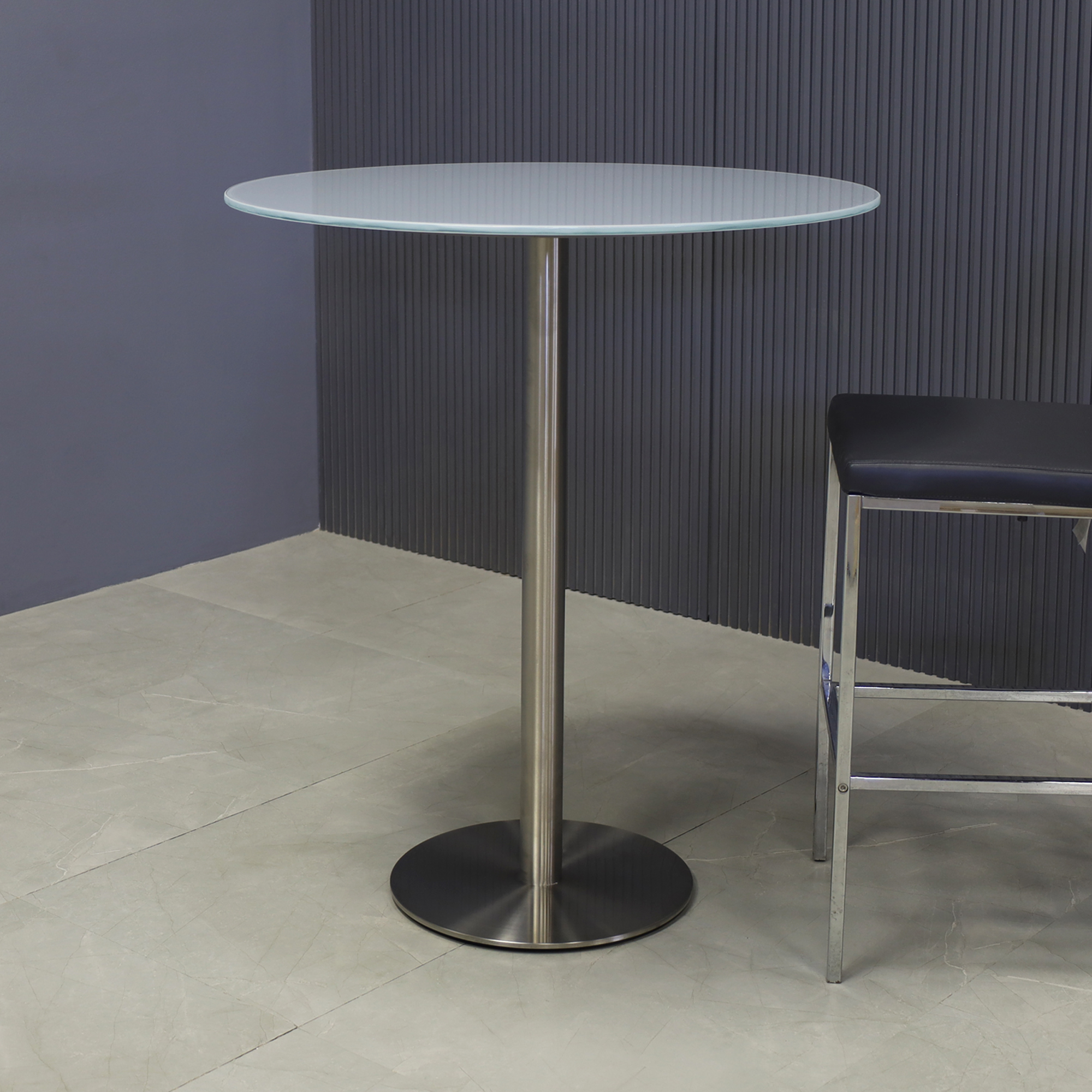 36-inch California Round Bar Table in 1/2