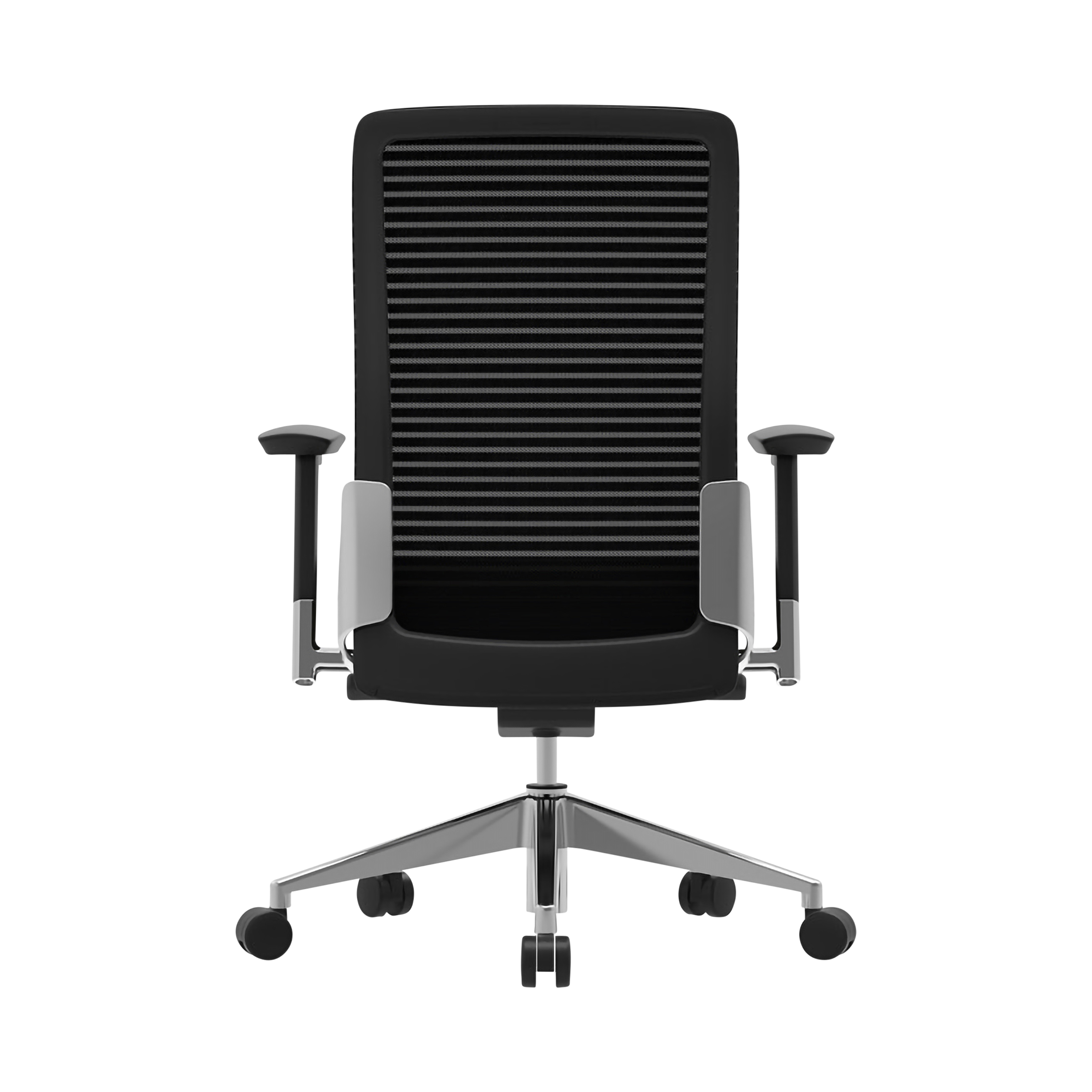 ES402 Task Chair in Black with Polished Aluminum