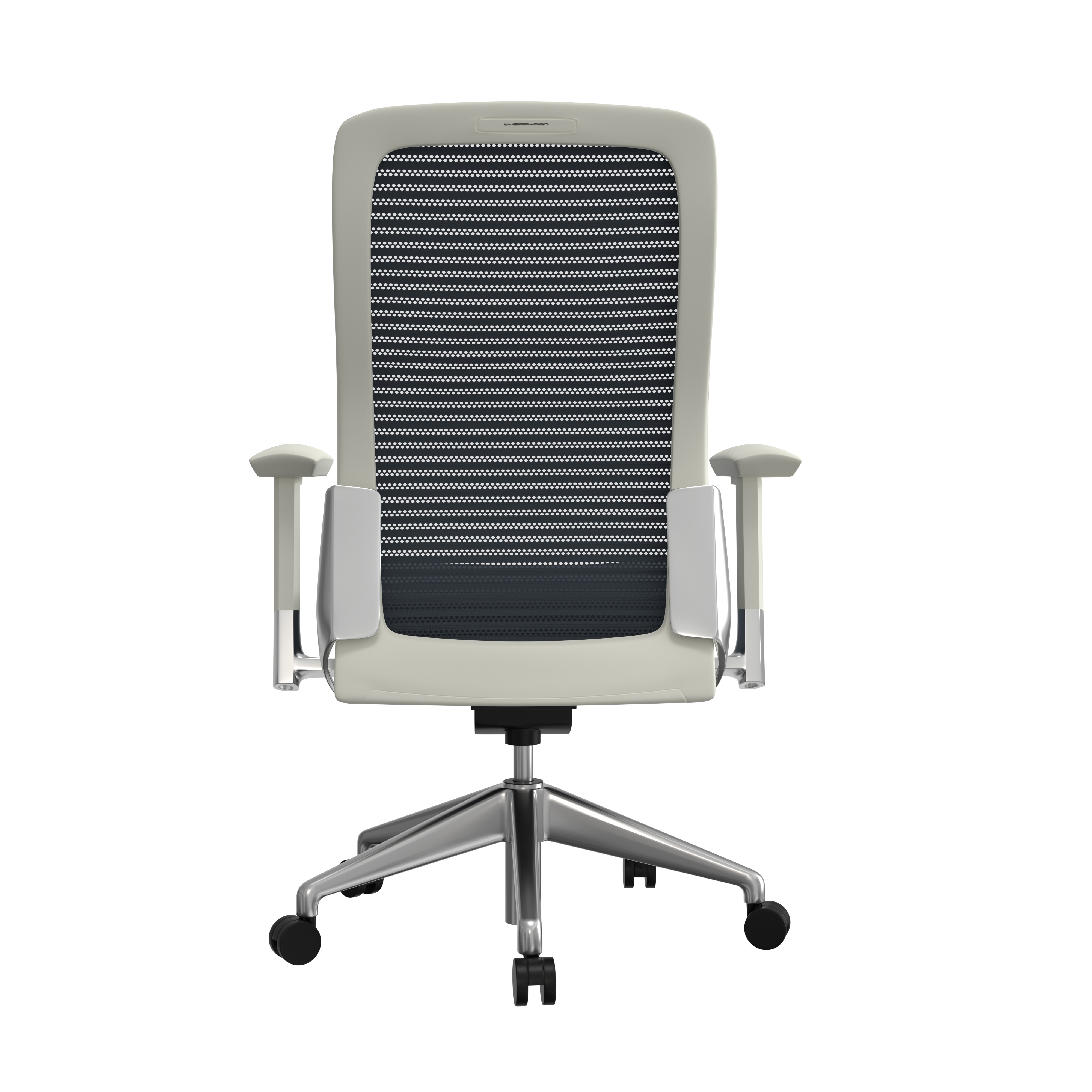 ES402 Task Chair in Gray with White Frame and Polished