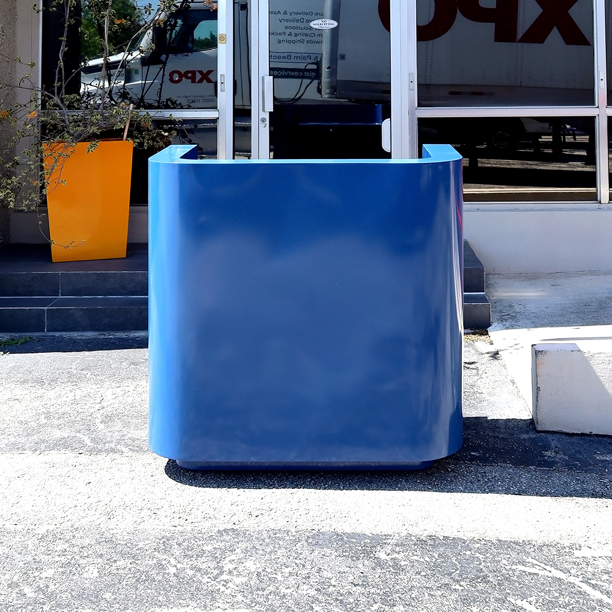 Valet Podium & Host Desk in Blue Metal Powder Coated Finish - 42 In. - Stock #335