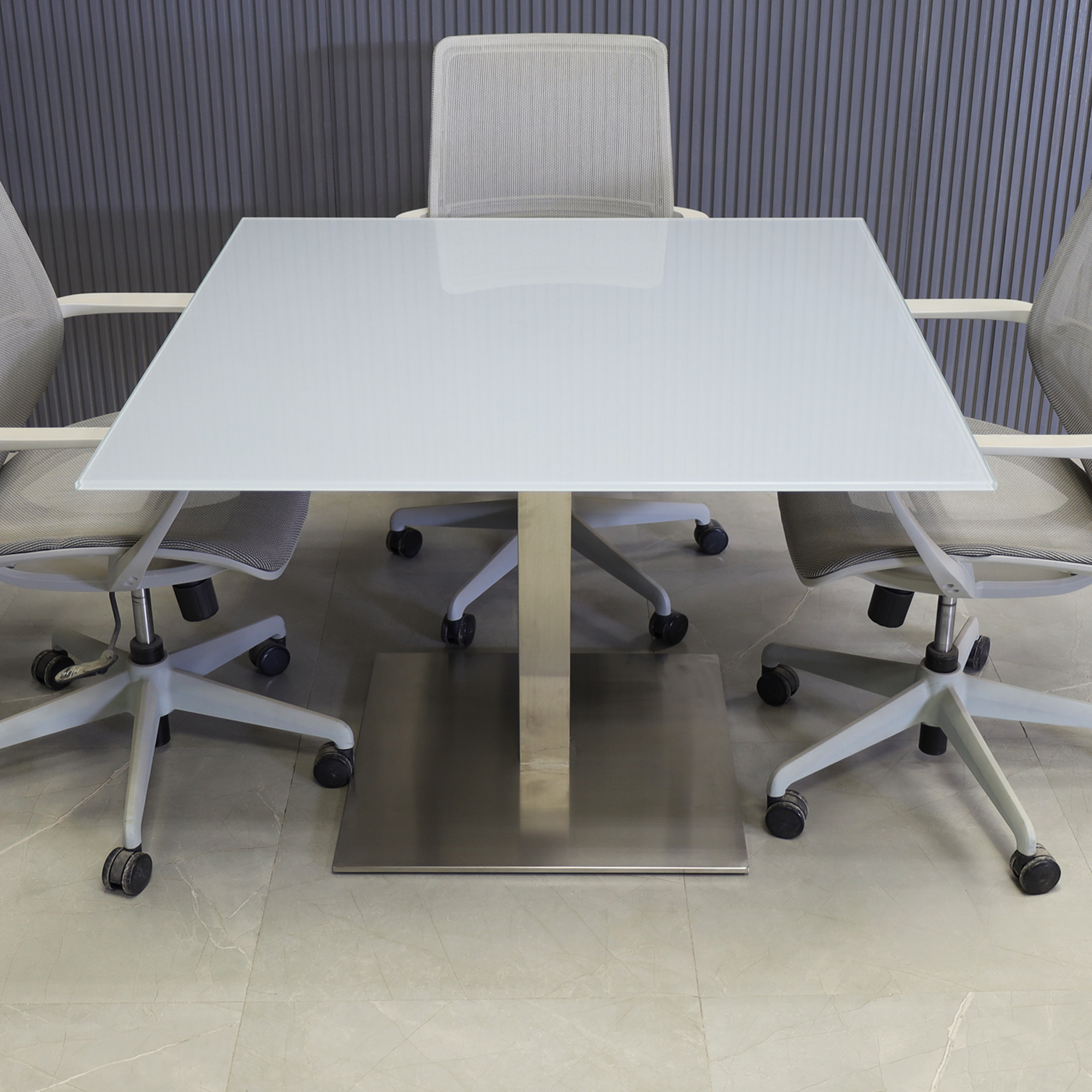 42-inch California Square Conference Table with 1/2