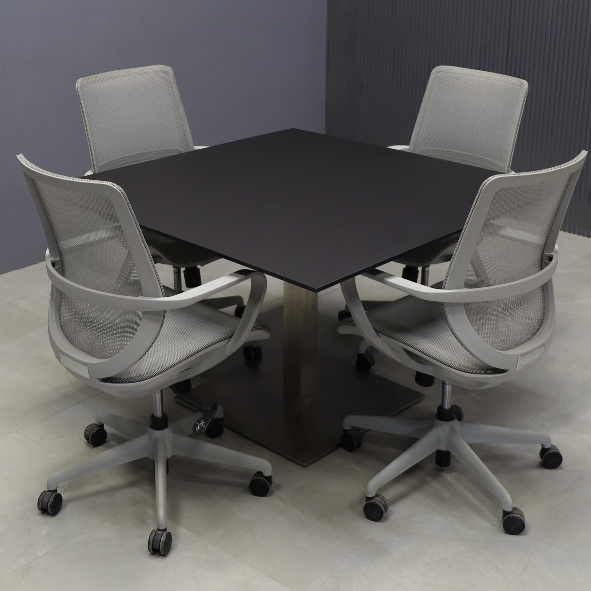 46-inch California Square Conference Table with 1/2