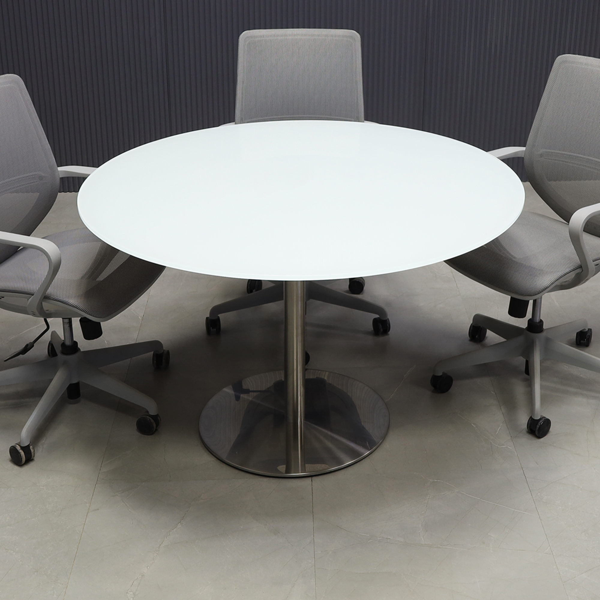 48-inch California Round Conference Table with 1/2