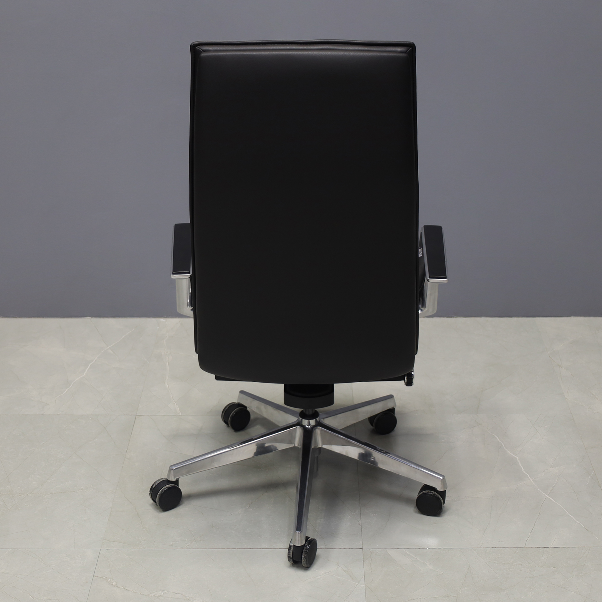 Della High Back Executive Chair in black upholstery, shown here.