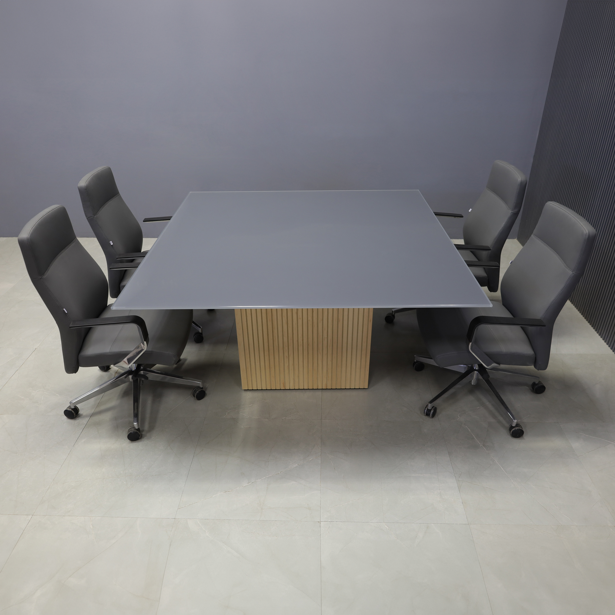 60-inch Omaha Square Conference Table in 1/2