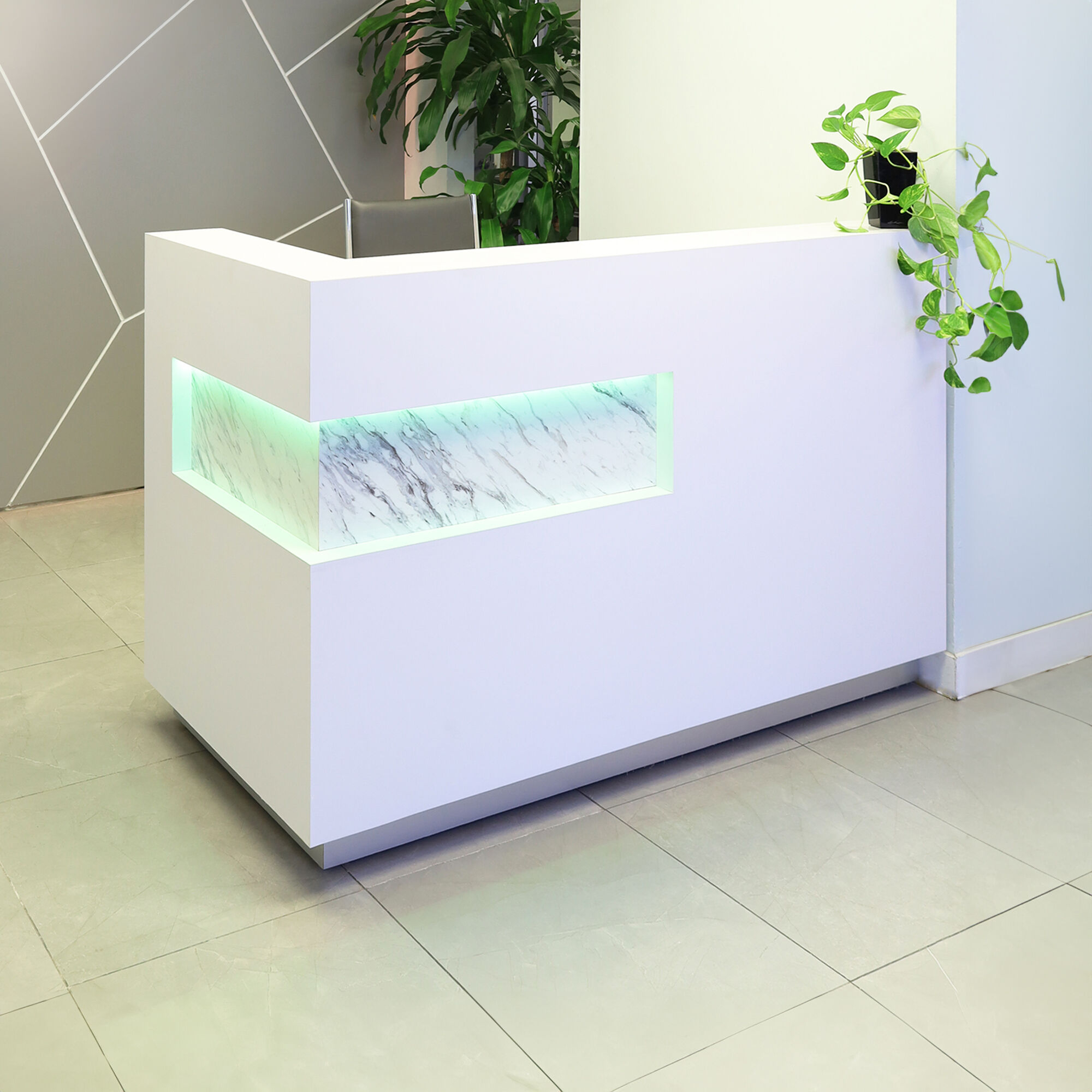 Slim reception desk sales