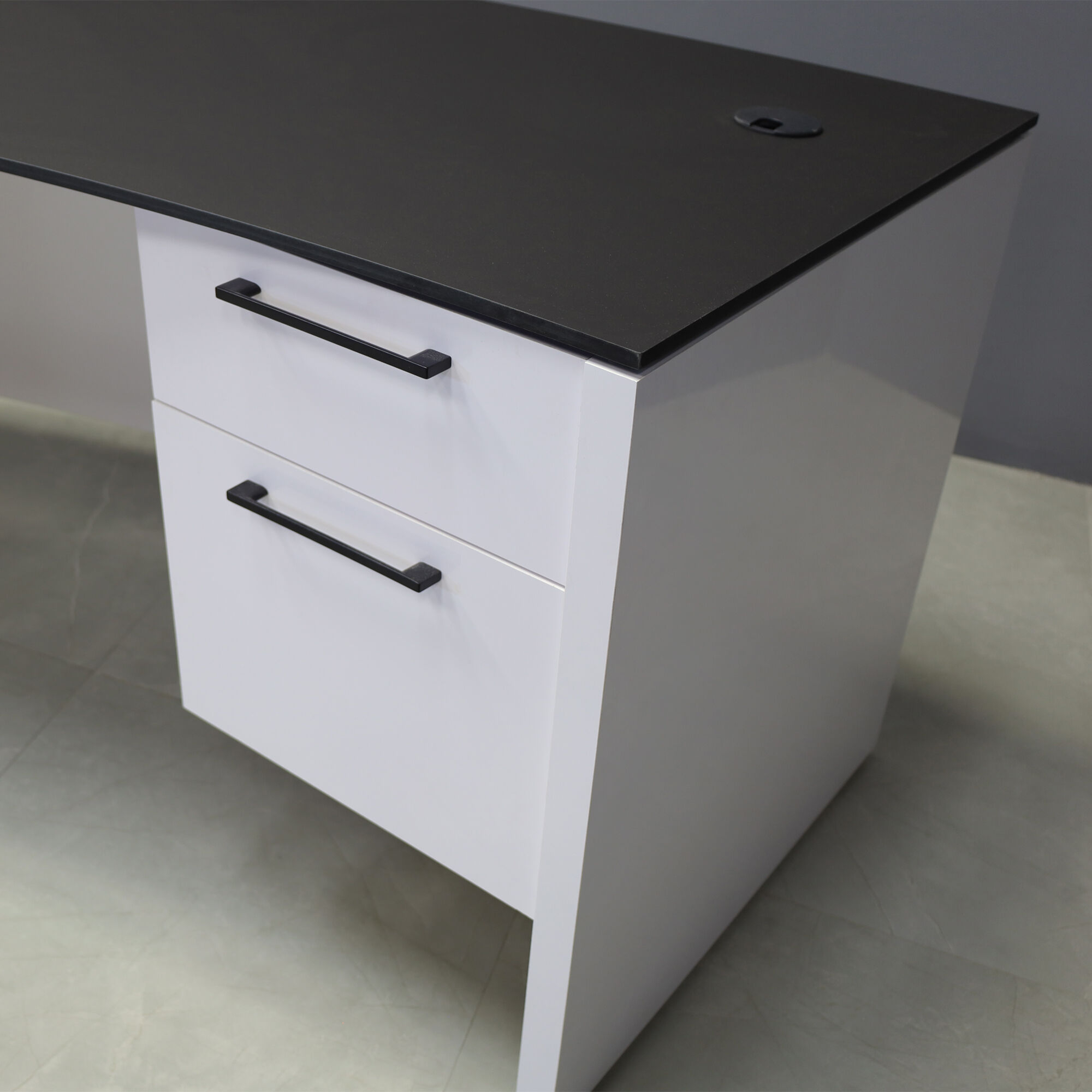 Seattle Curved Executive Desk with Engineered Surface Top