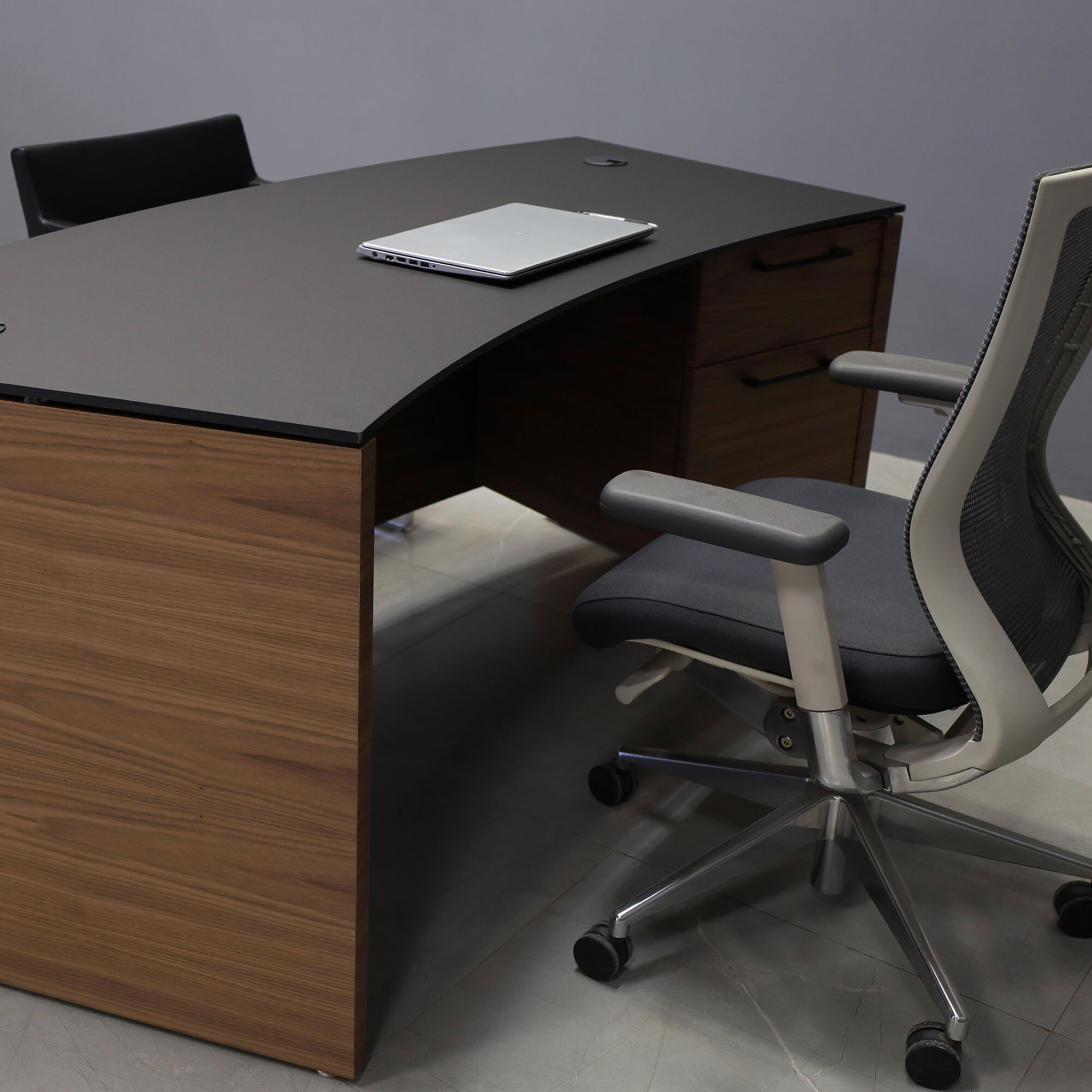 Seattle Curved Executive Desk with Engineered Surface Top