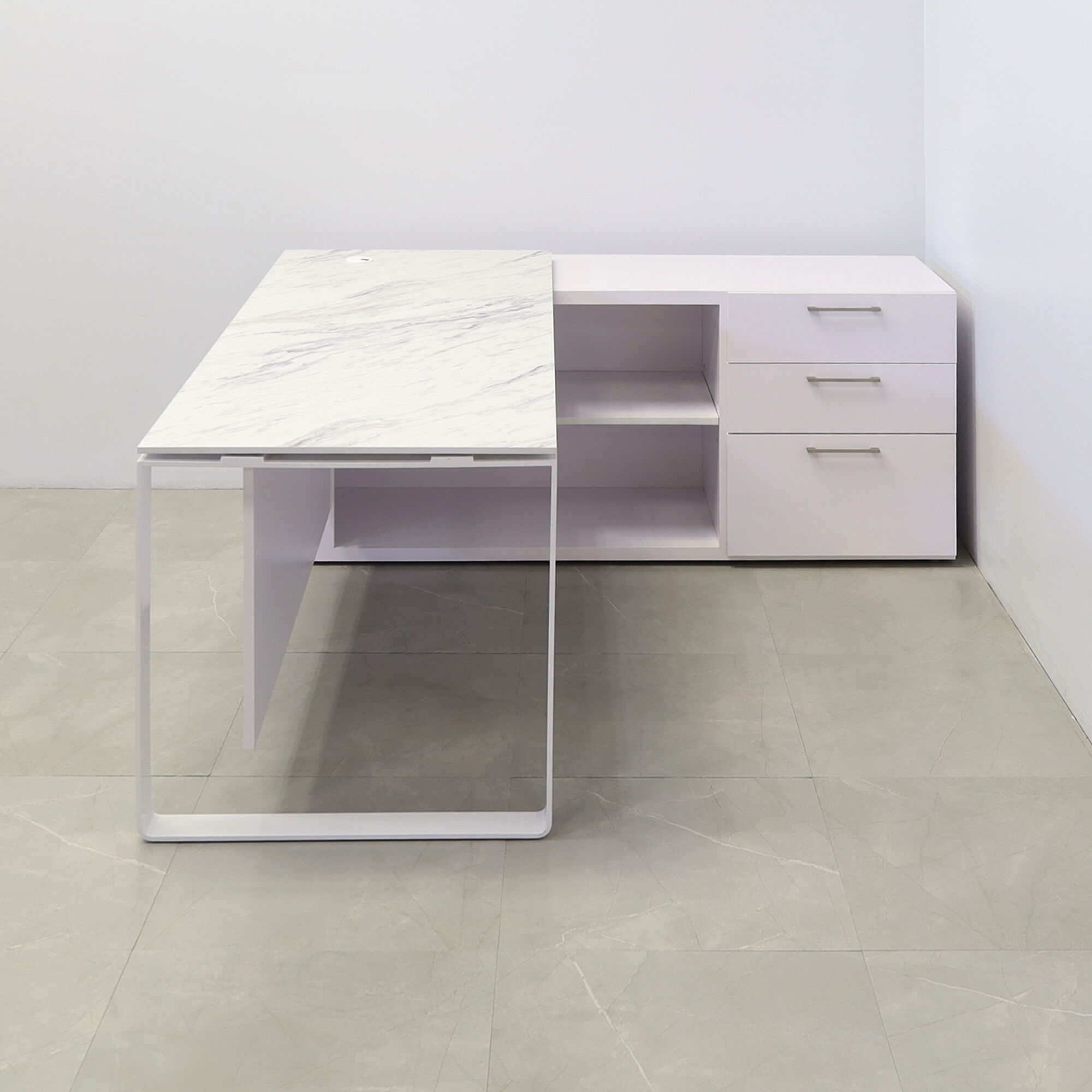 72-inch Aspen Executive Desk With Credenza and 1/2