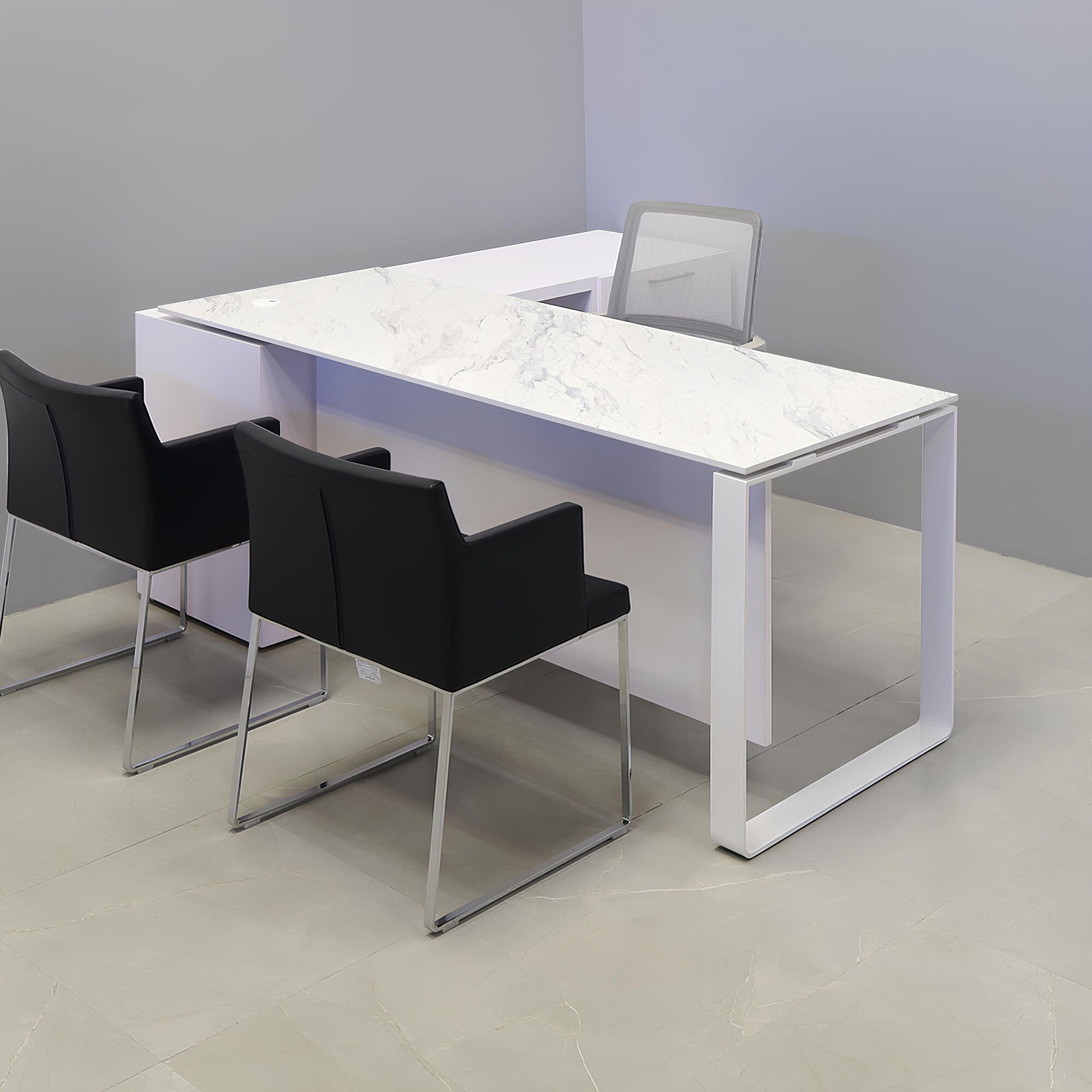 72-inch Aspen Executive Desk With Credenza and 1/2
