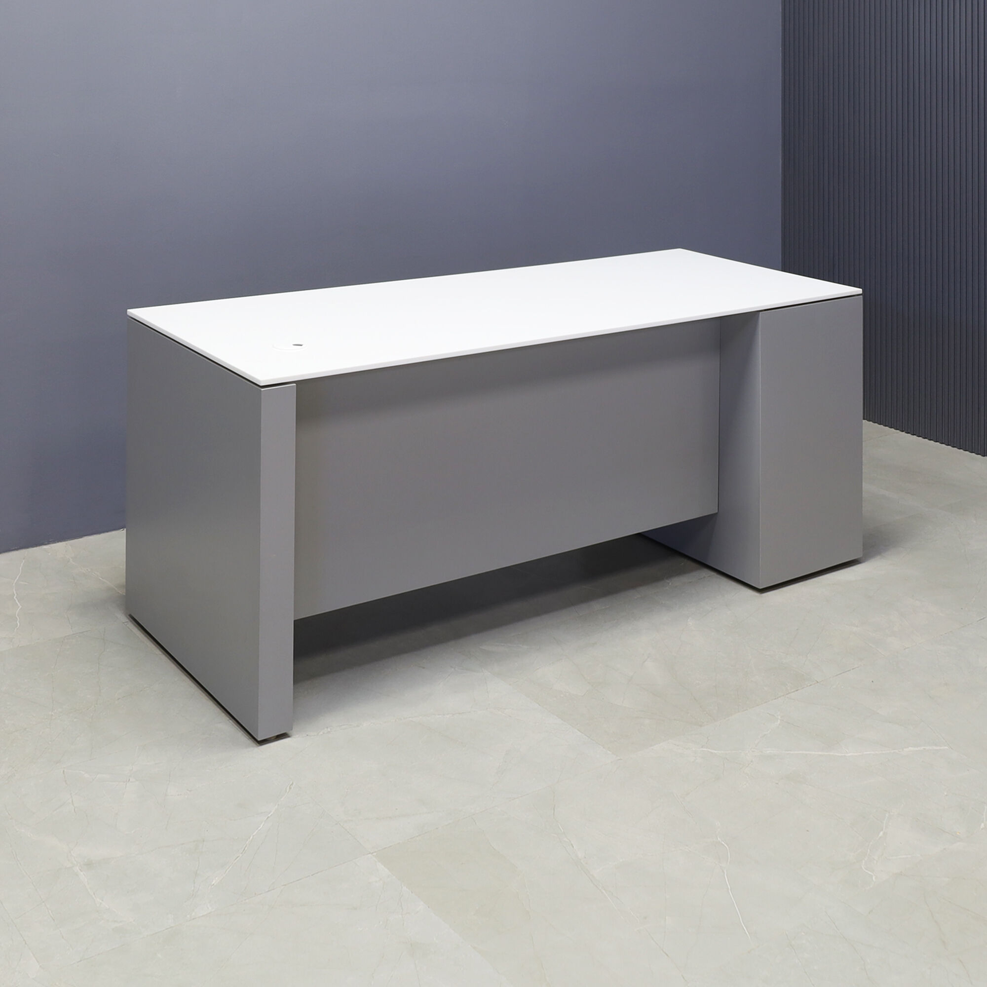72-inch Denver Straight Executive Desk with cabinet on left side when sitting, in 1/2