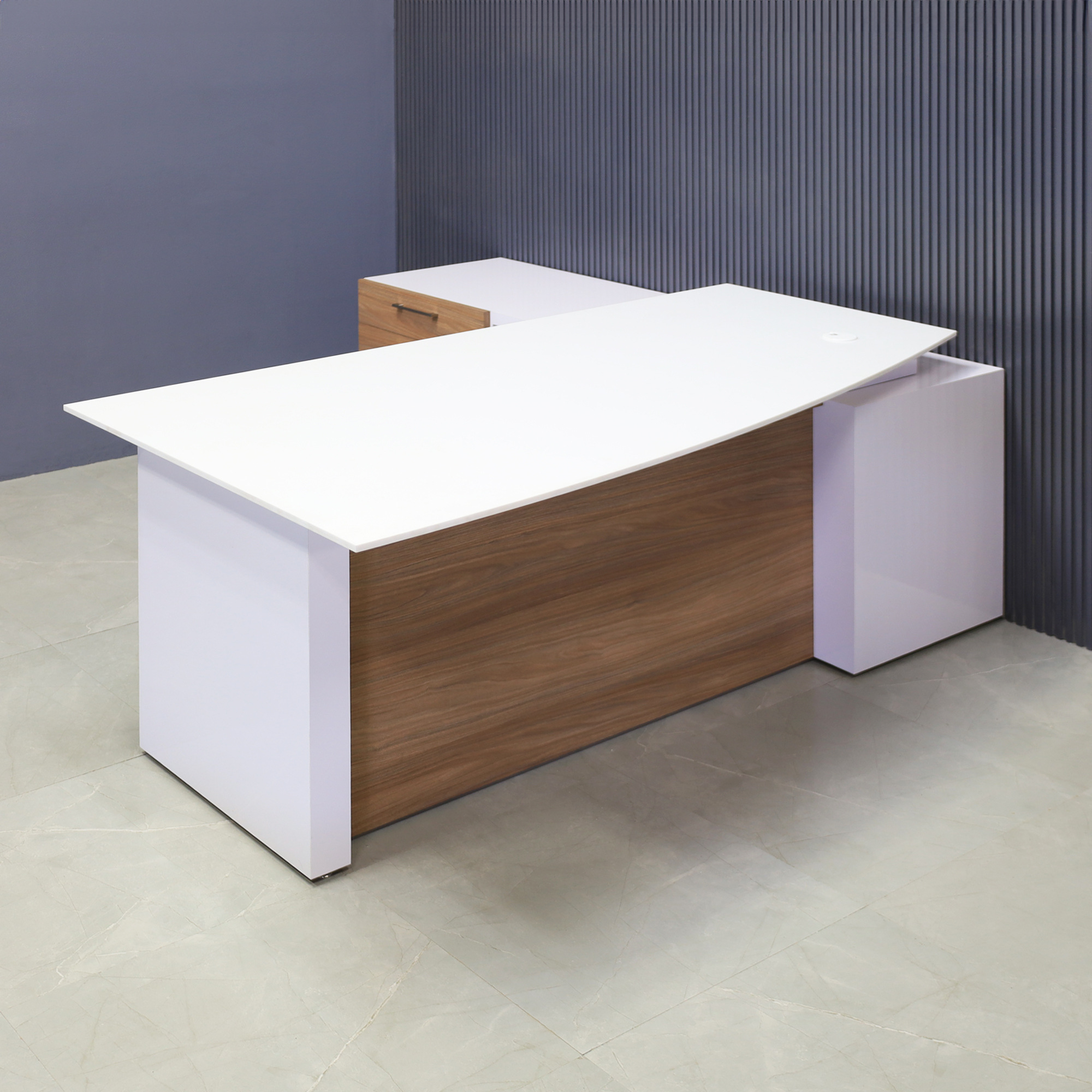 White Wood Executive Desk T4TREAM Wood Executive Desk With Hutch,