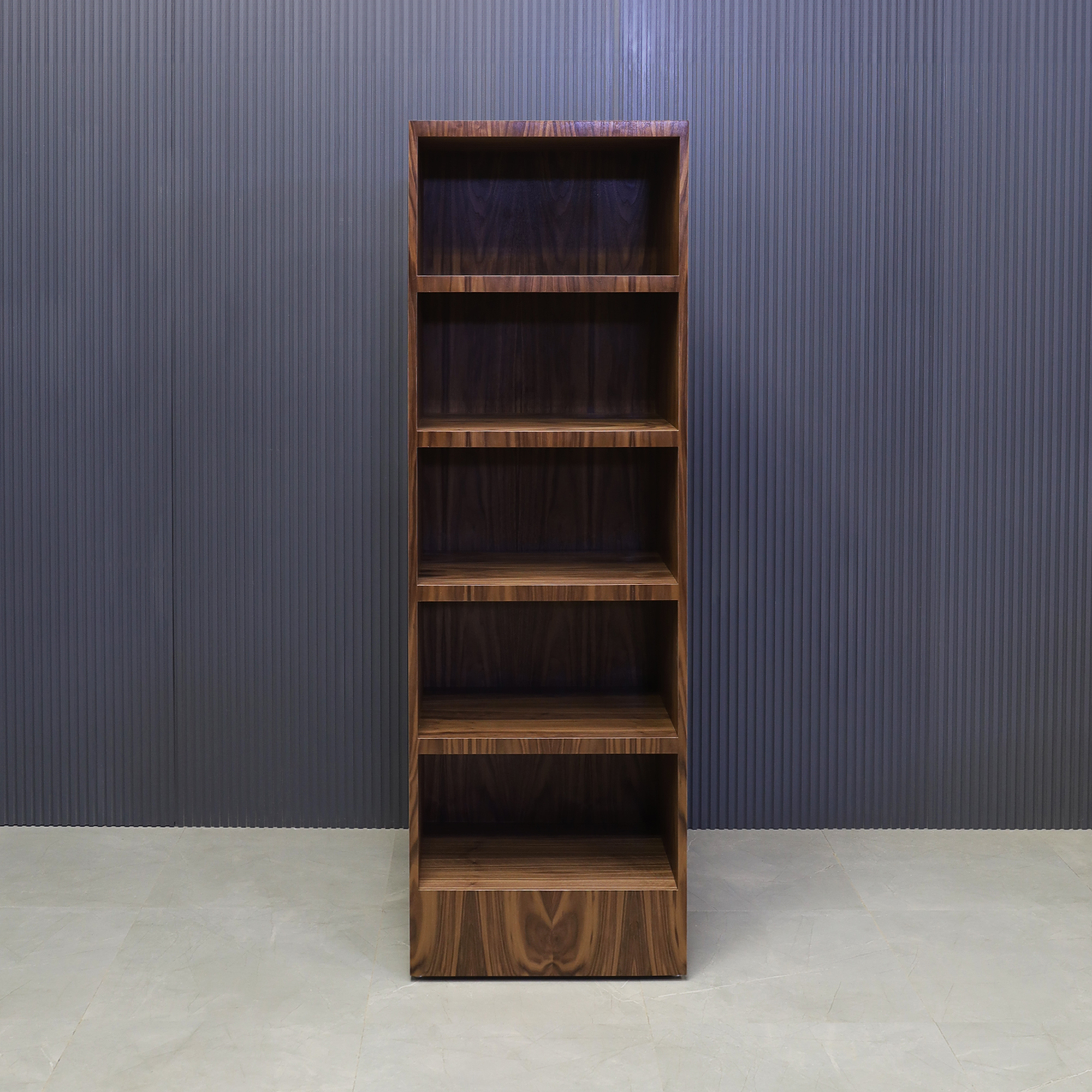 79-inch Bookshelf in american walnut, shown here.
