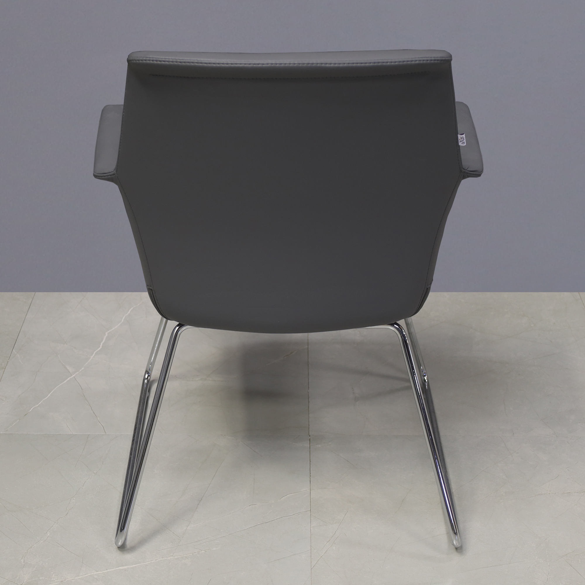Archi Guest Chair in gray upholstery, shown here.
