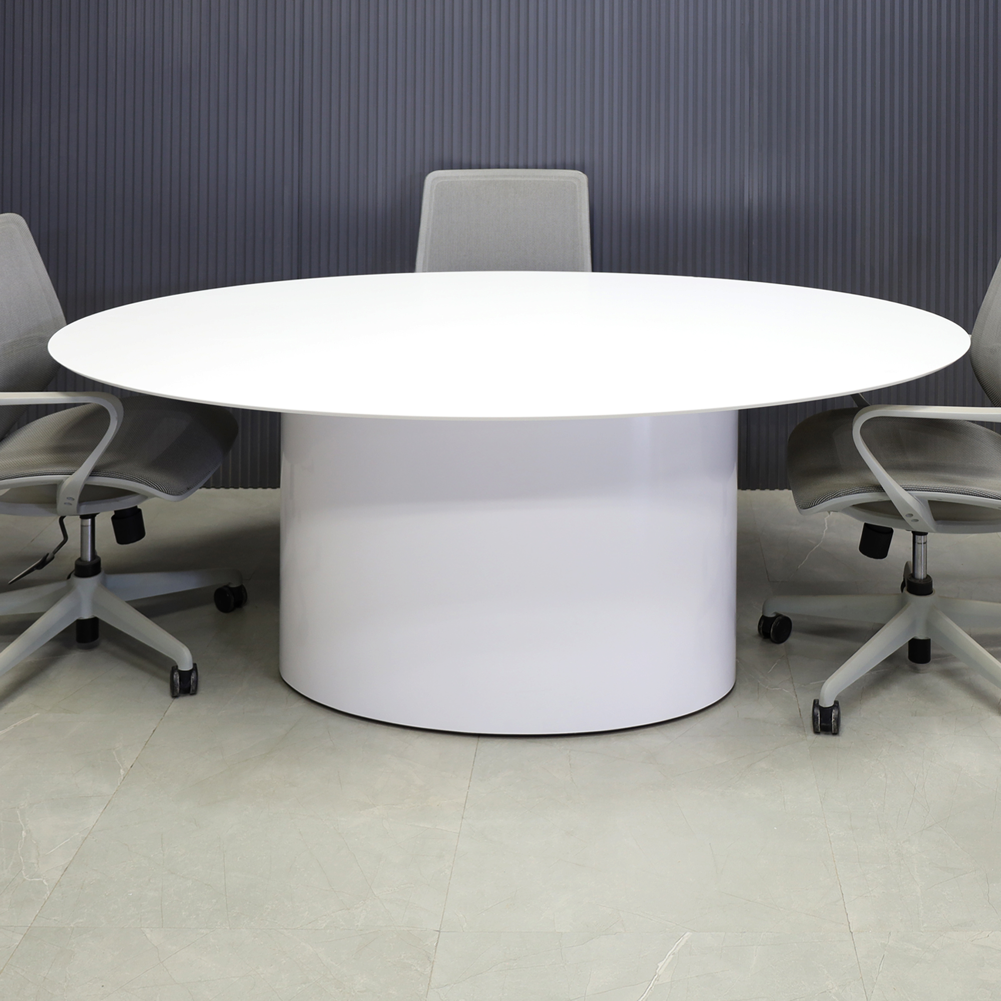 84-inch Aurora Oval Conference Table in 1/2