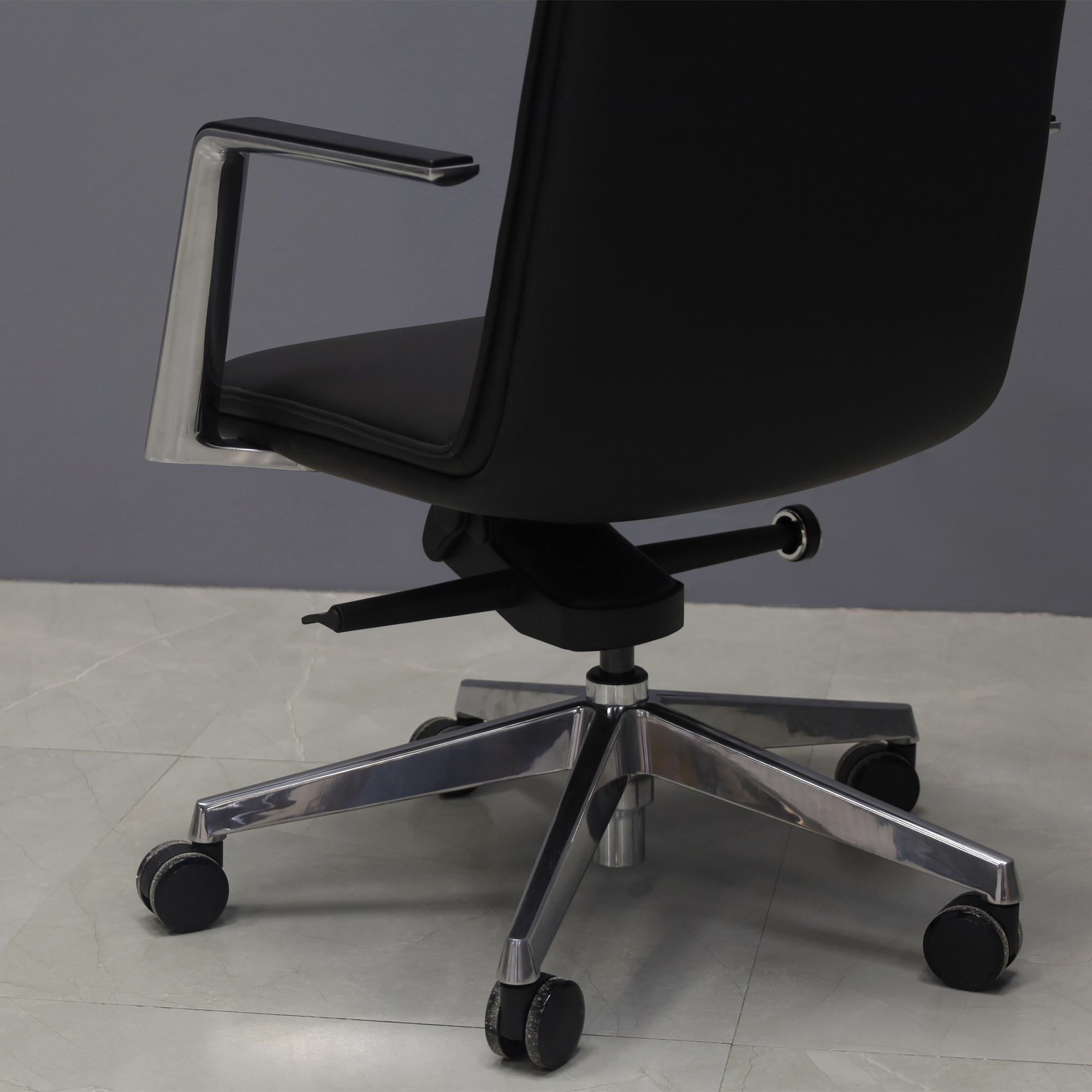 Della High Back Executive Chairs in black upholstery, shown here.