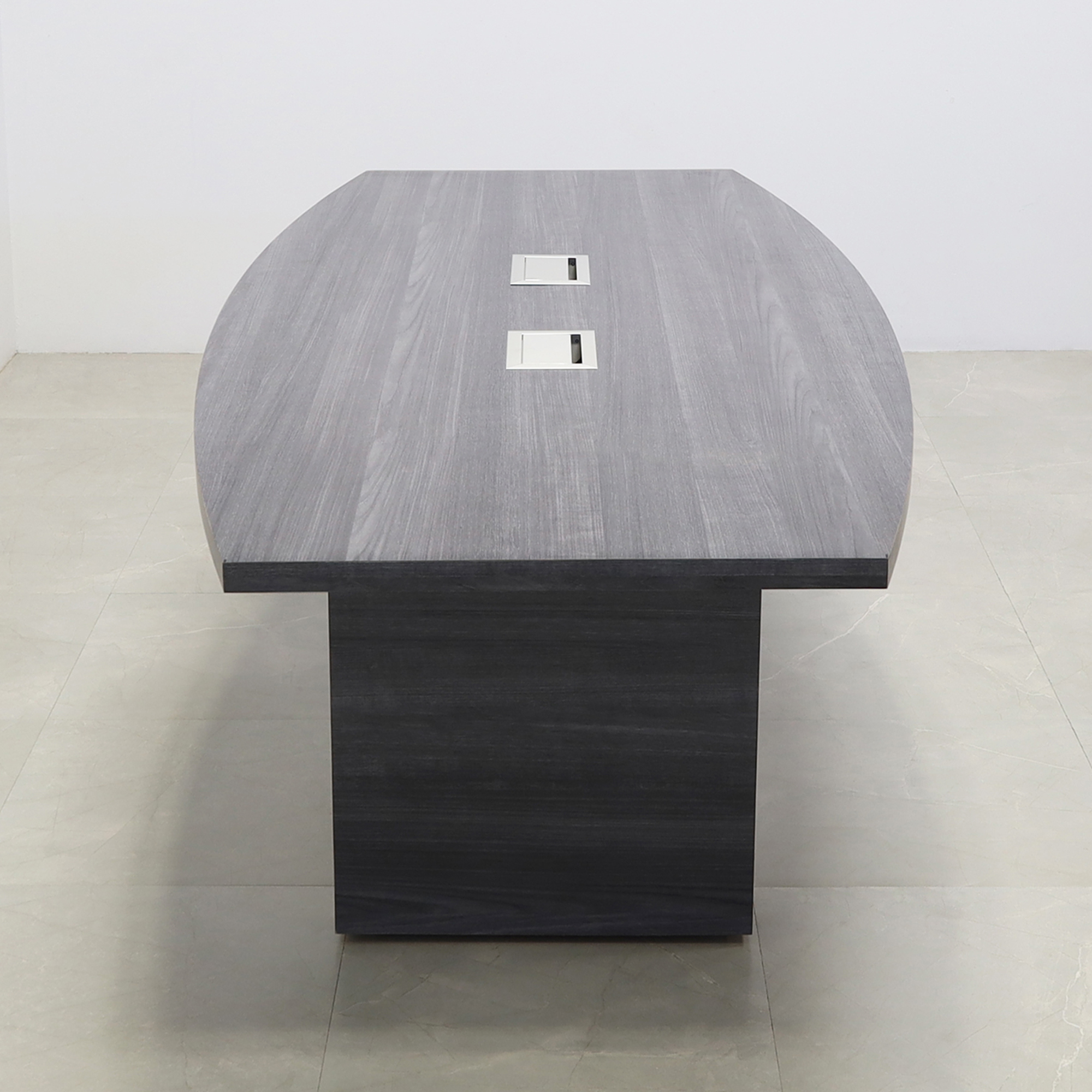 Newton Boat Shape Conference Table with Laminate Top and X1 Base