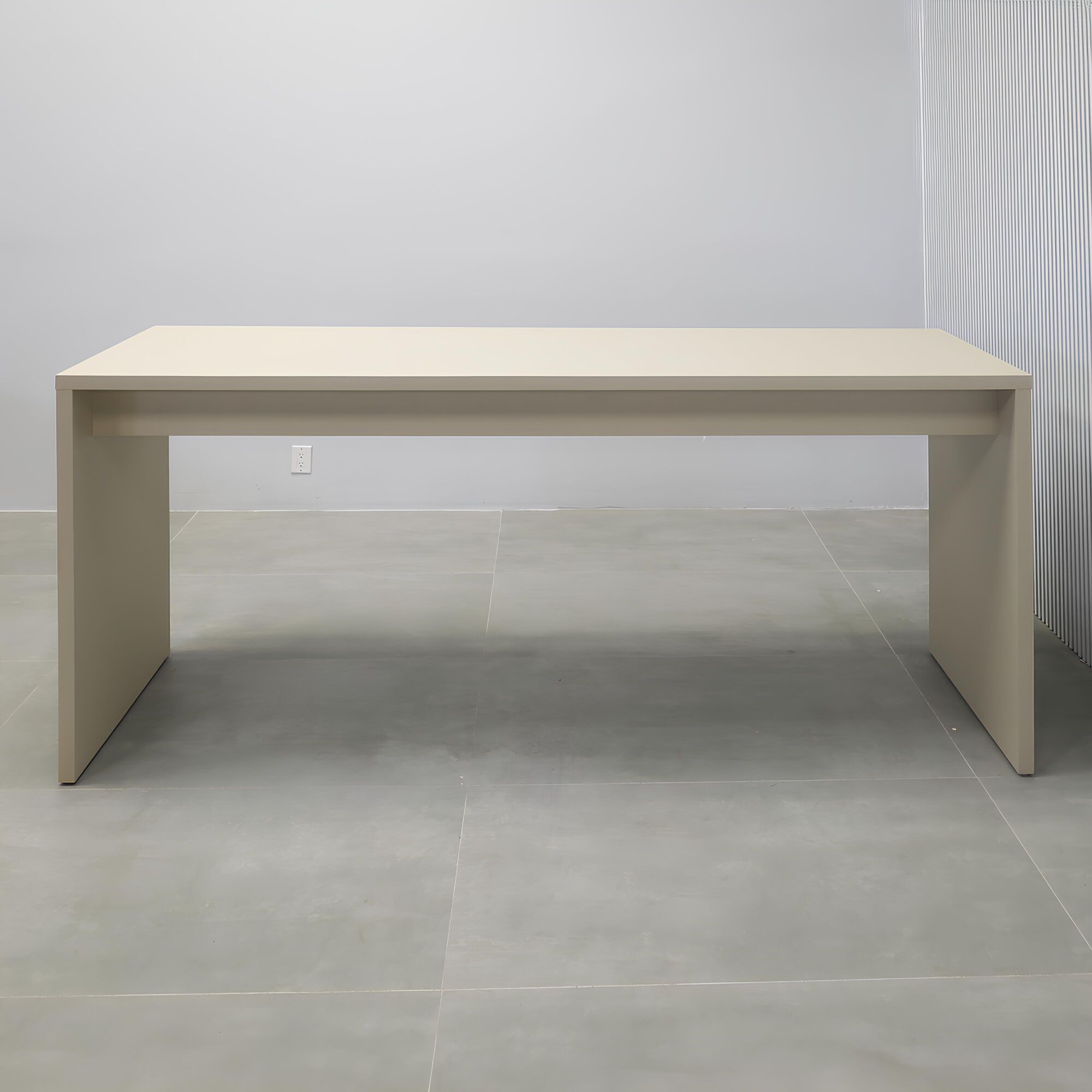 90-inch Ashville Laminate Collaboration Table in Taupe Matte Laminate PVC Top & Base.