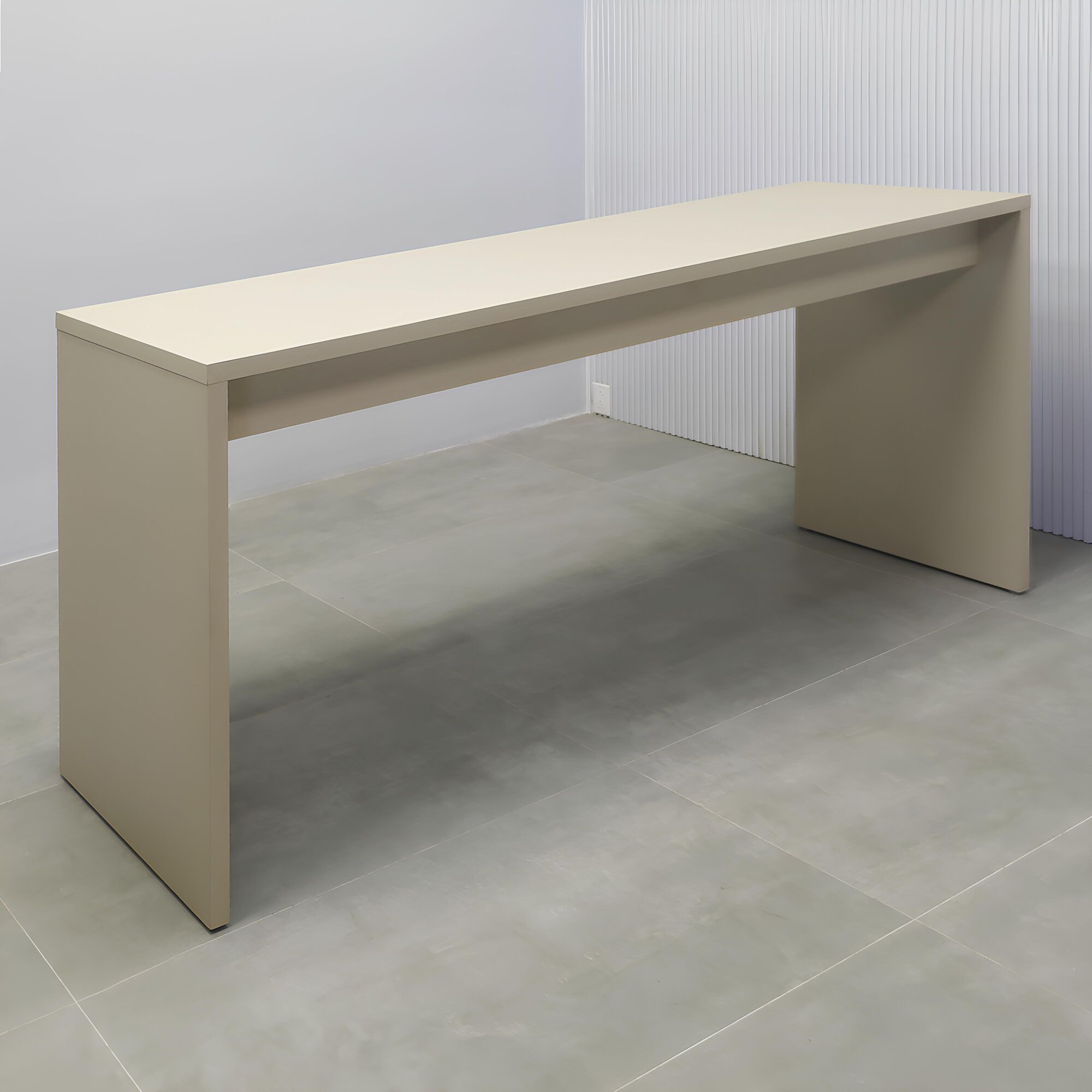 90-inch Ashville Laminate Collaboration Table in Taupe Matte Laminate PVC Top & Base.