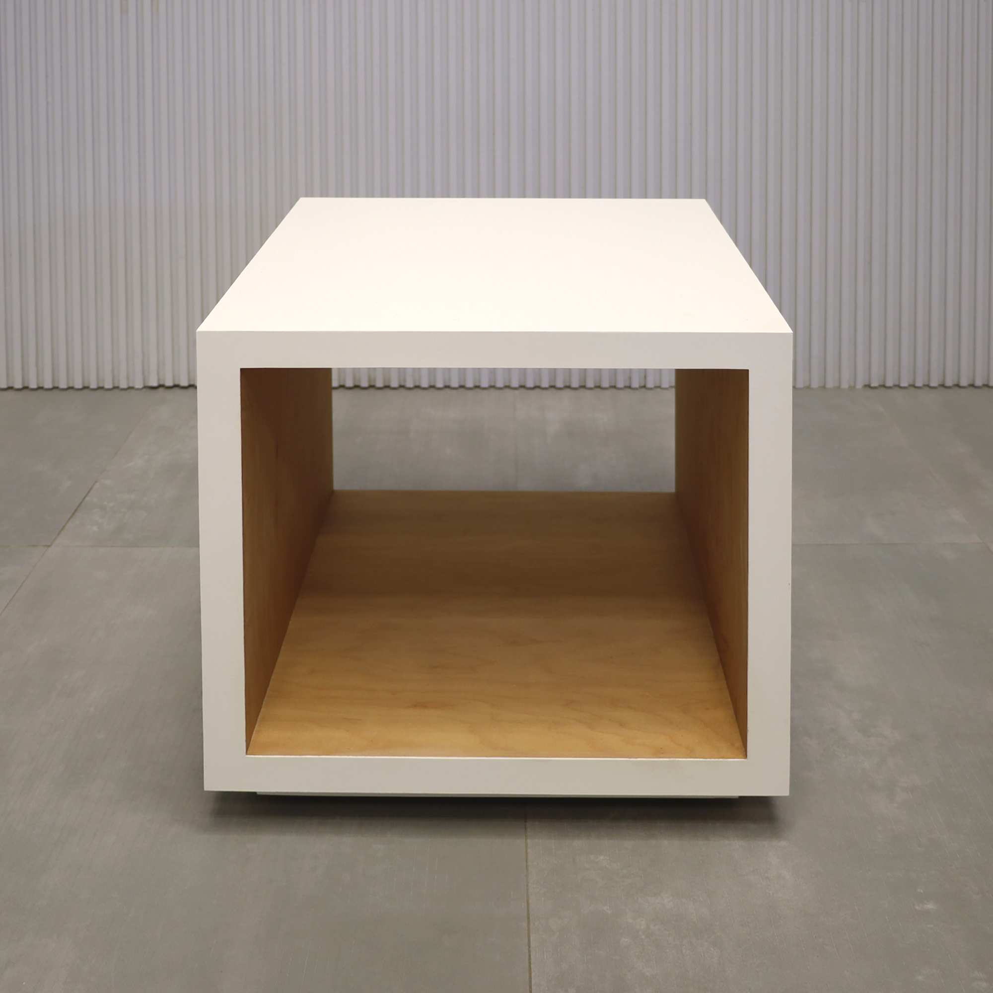 Albany Square Side Table in Dover Off-White Matte Laminate - 20x20"SQ. - Stock #55