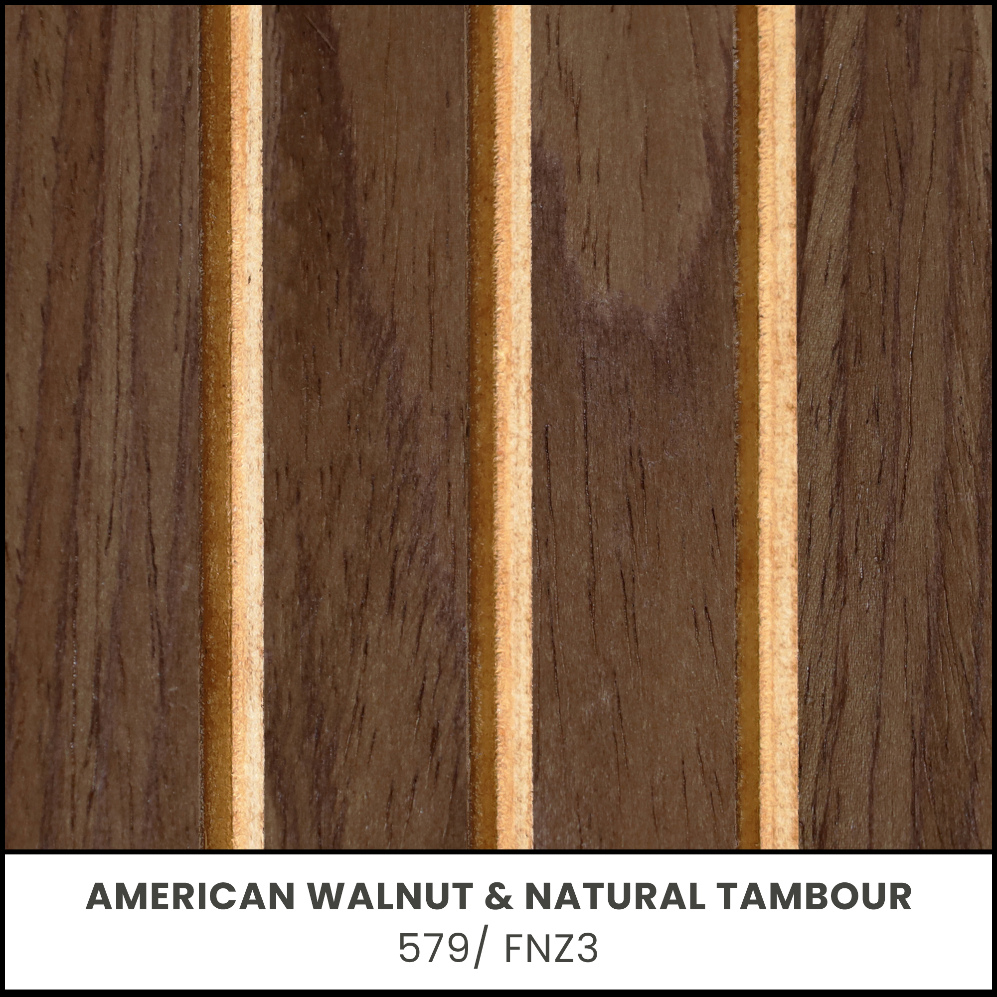 American Walnut & Natural Tambour - 579/ FNZ3