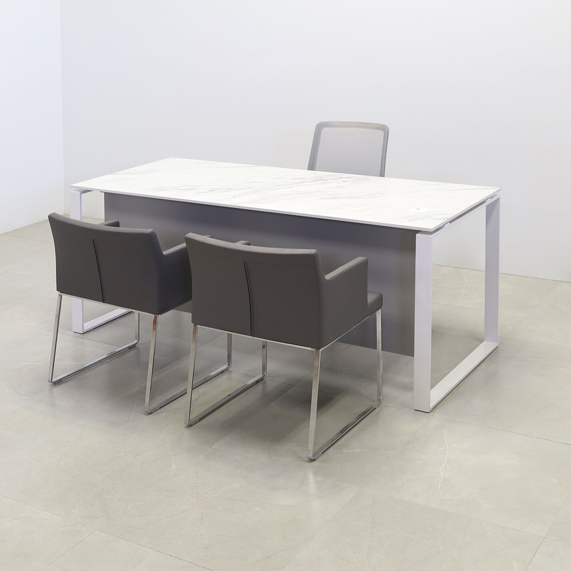 Aspen office desk light oak and white online