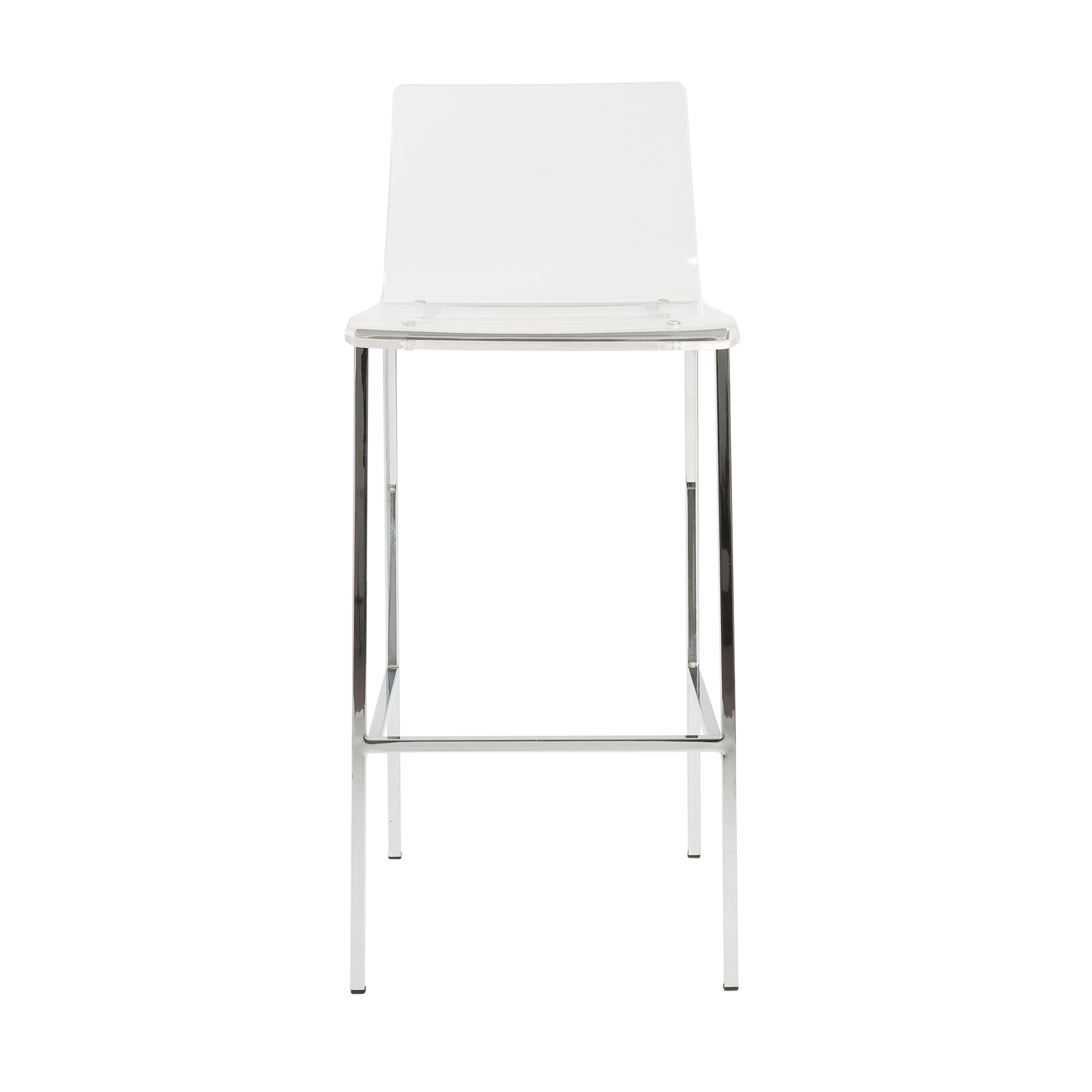 Chloe Bar Stool in half inch thick claear seat and back shown here.