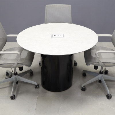 42-inch Aurora Round Conference Table in 1/2