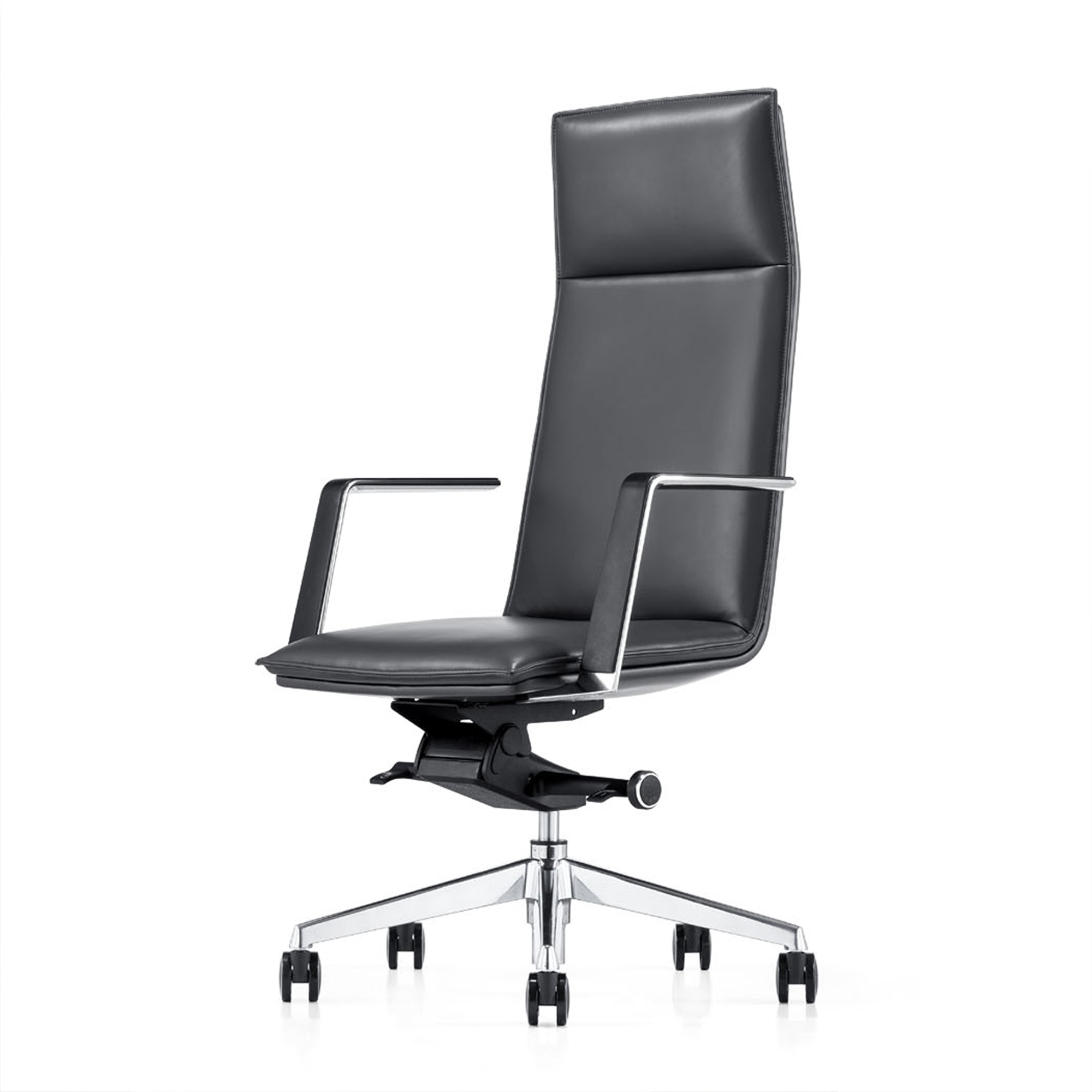 Della High Back Executive Chair in black upholstery, shown here.