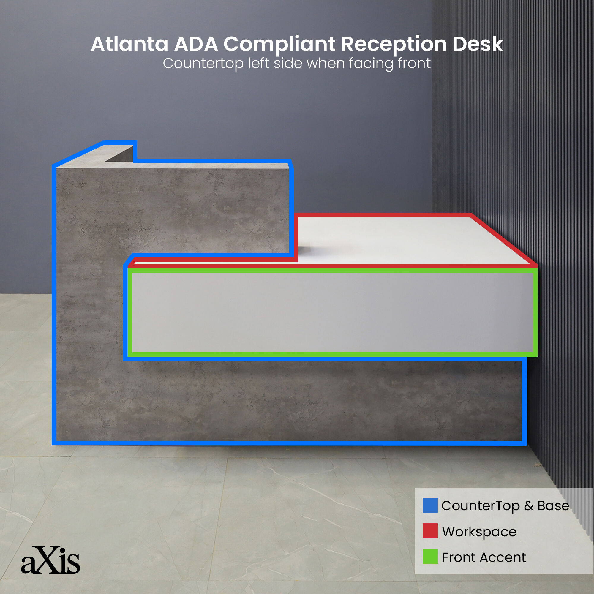 Atlanta ADA Compliant Custom Reception Desk