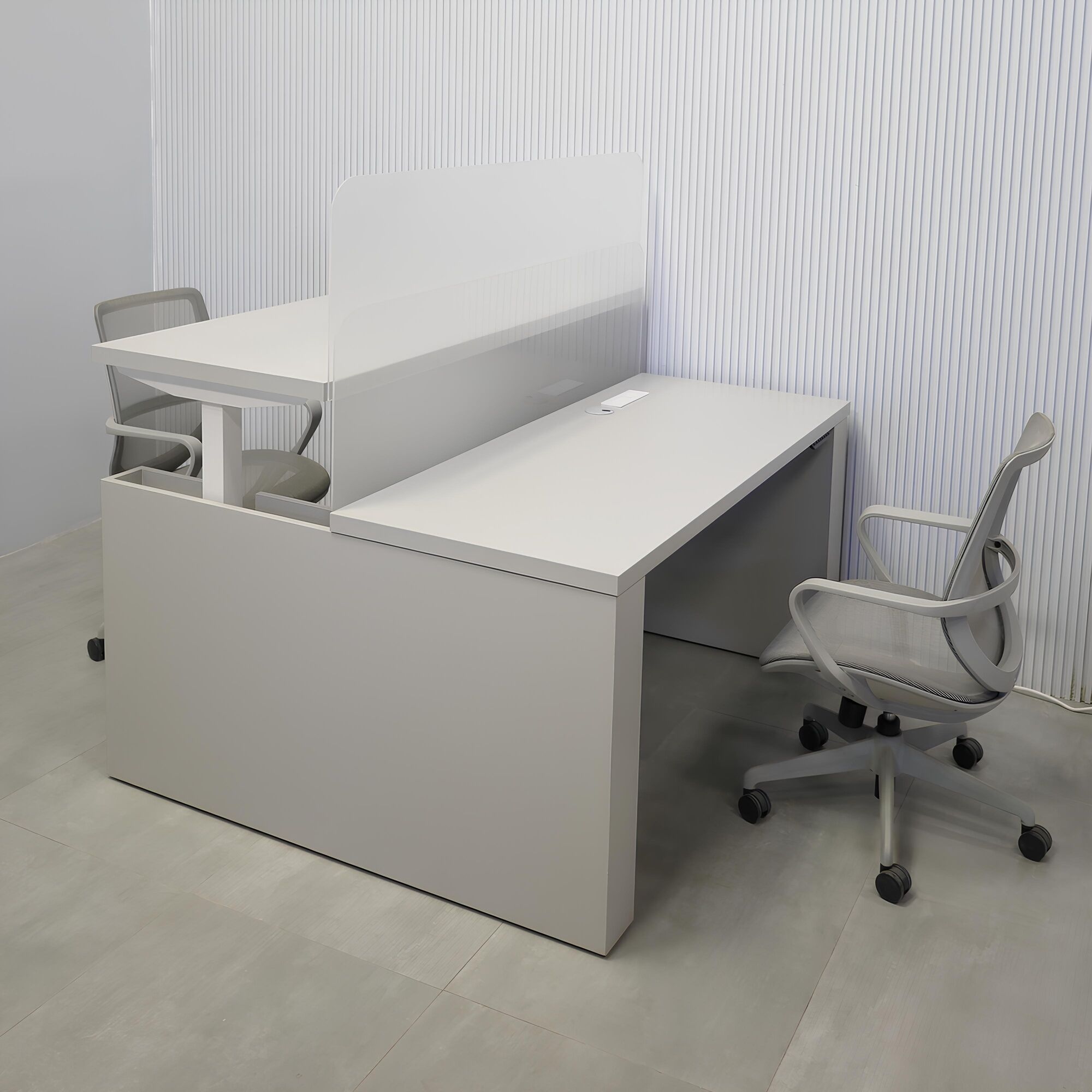 Dallas Sit-Stand Workstation with Folkstone Matte Laminate Top - 57 1/4 In. - Stock #11