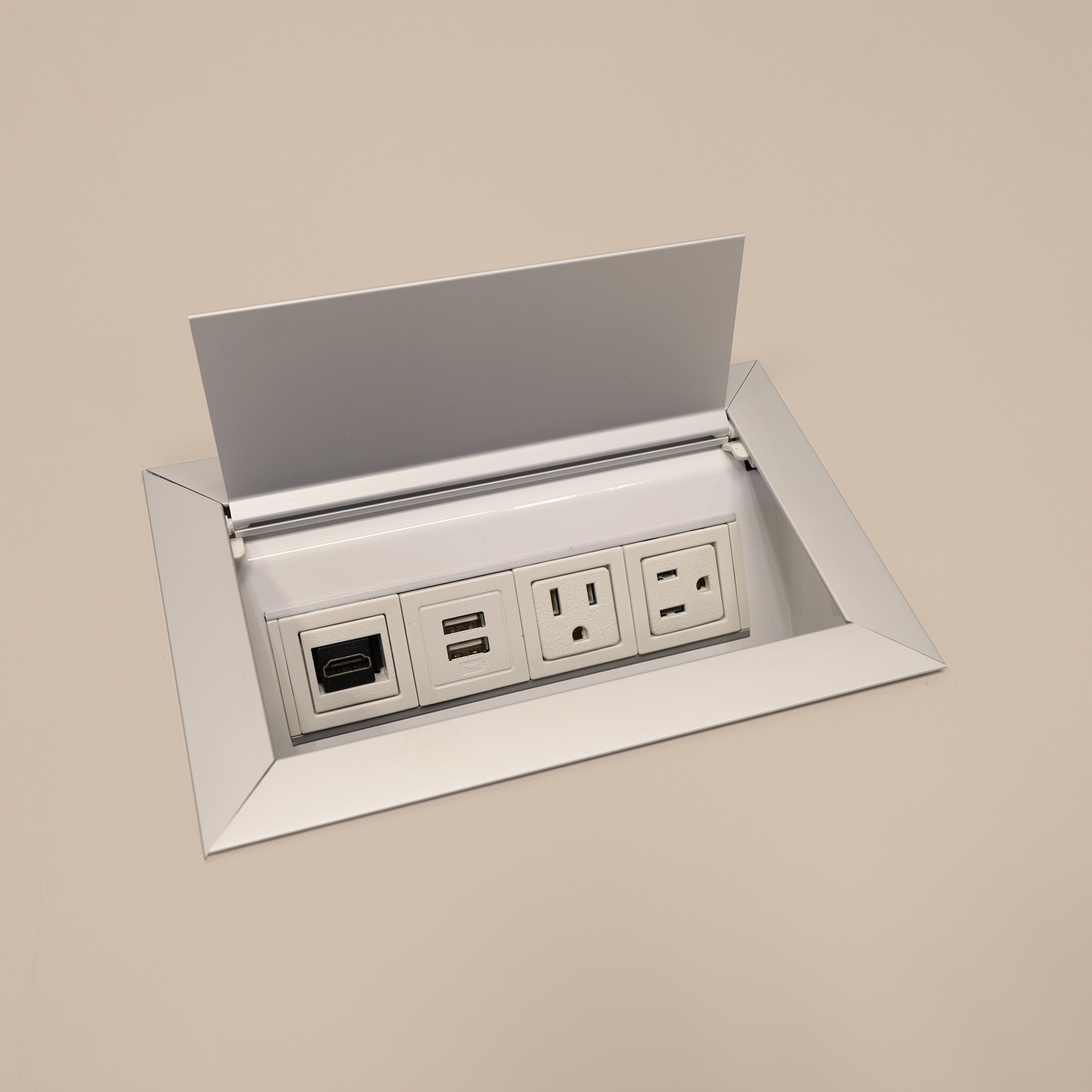 One Ellora power box with HDMI, USB-A and AC power shown here.