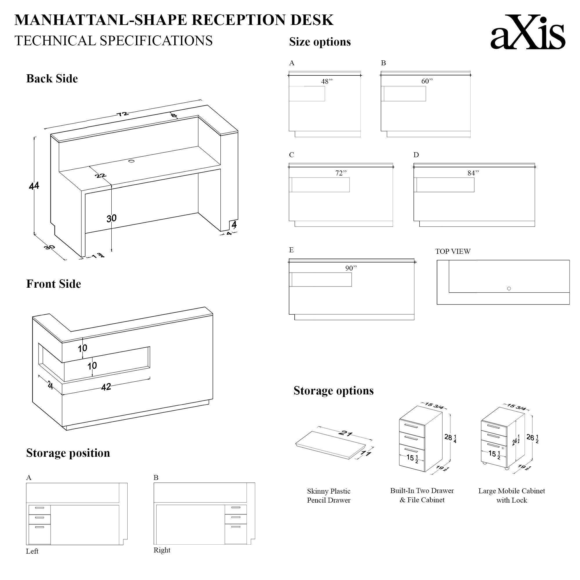 Manhattan L-Shape Custom Reception Desk