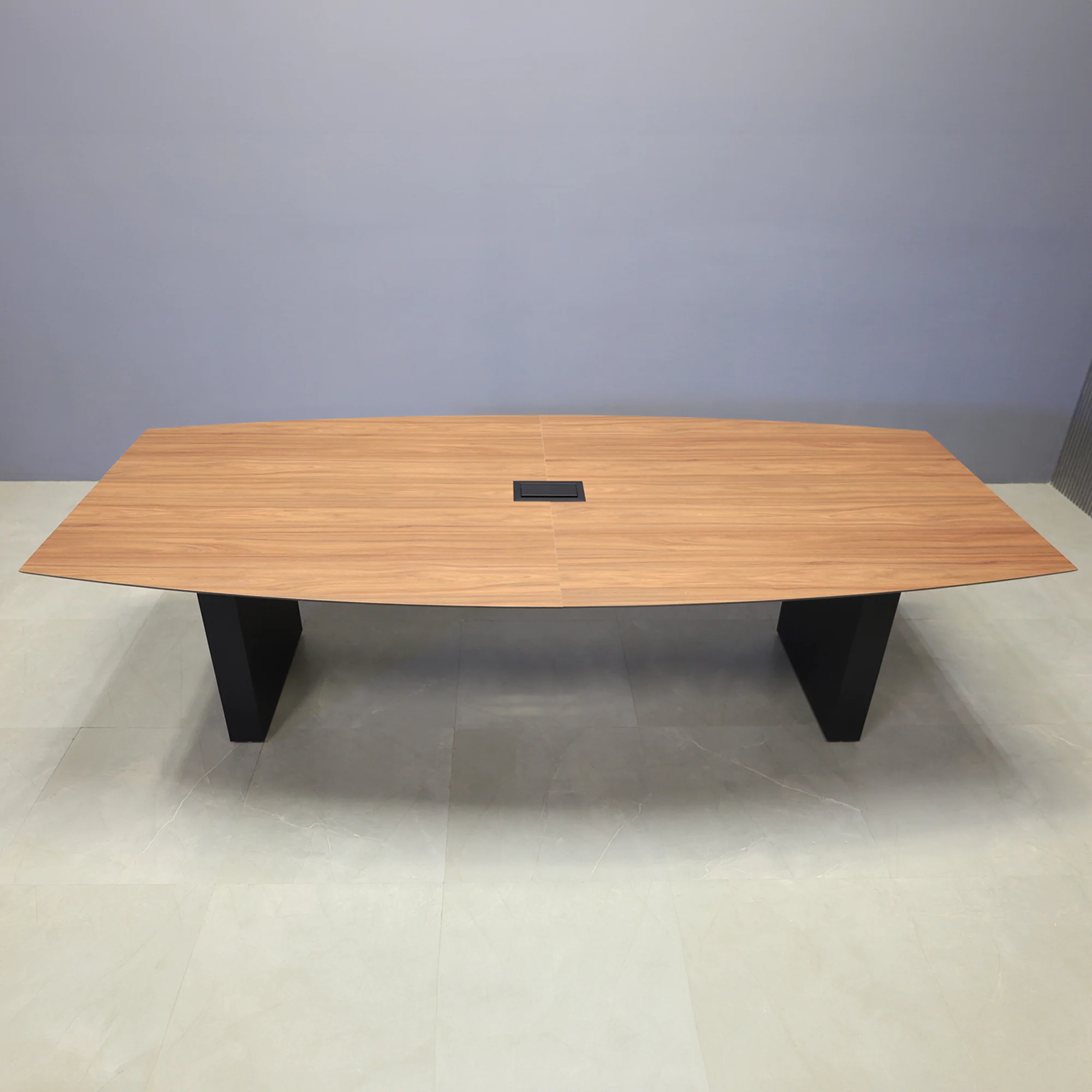 Aurora Boat Conference Table in Italian Walnut Engineered Surface