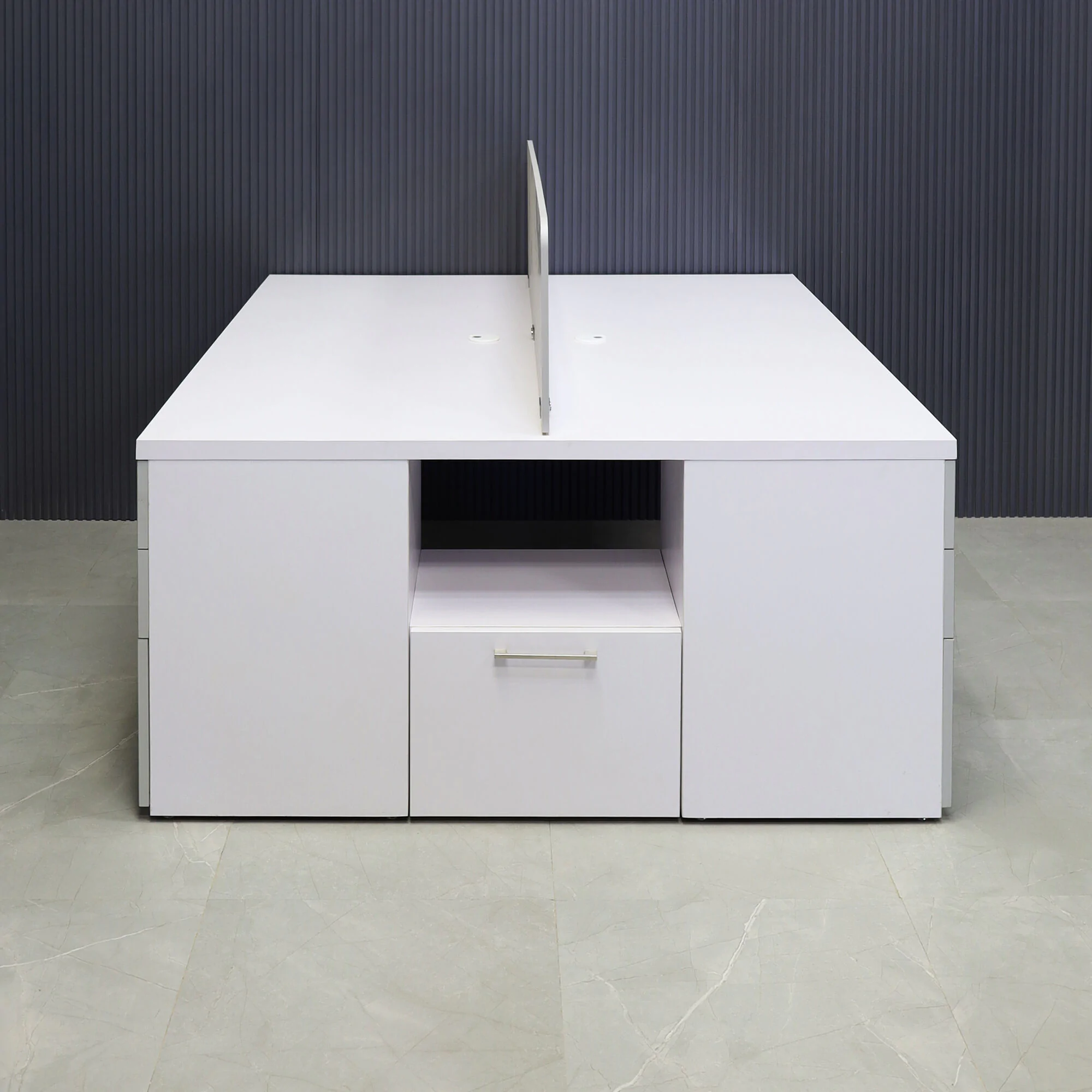 FMV UH92/D2 アーバンホワイト Win11Pro+office2024 Dallas Workstation With Storage in White Matte Laminate - 60 In
