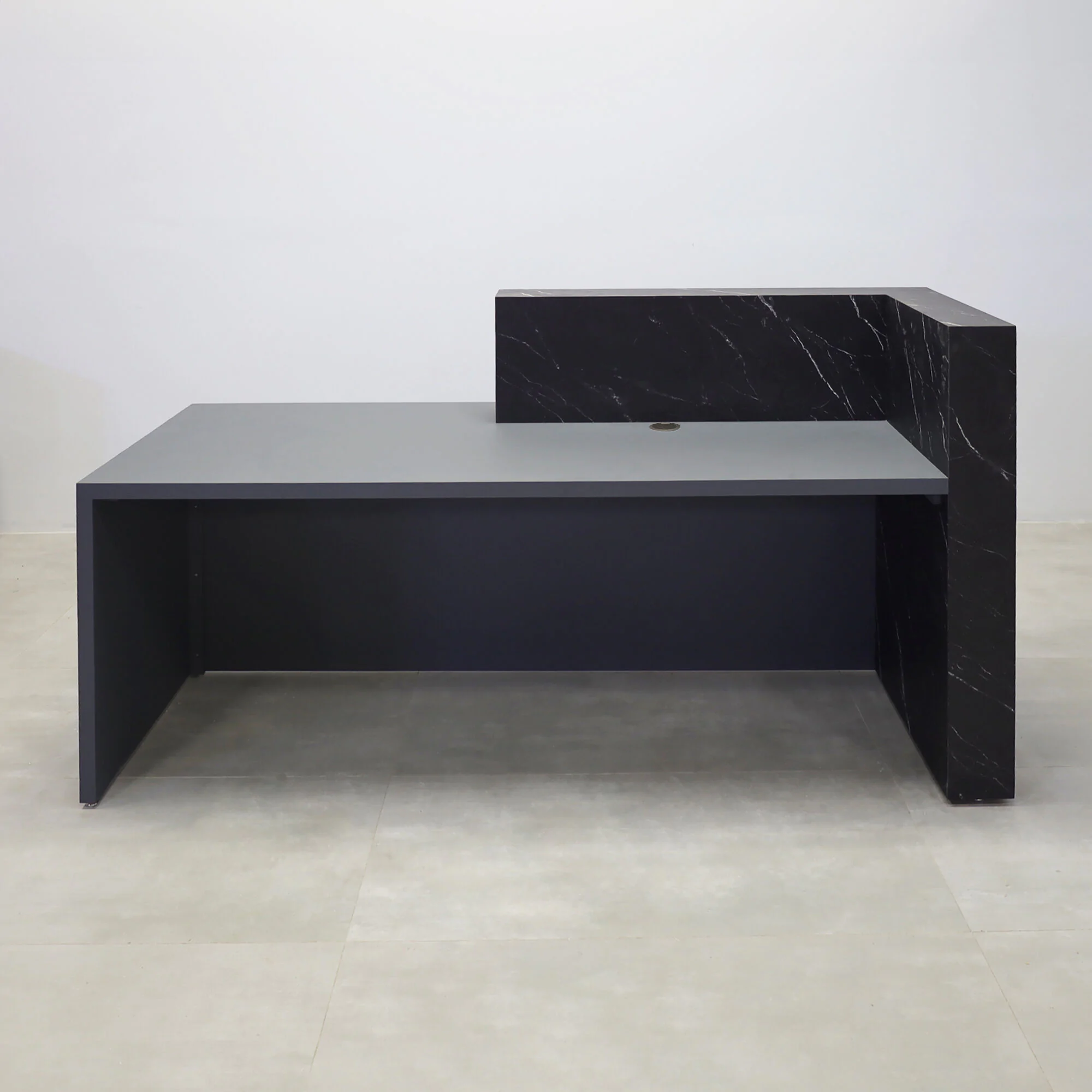 Atlanta Reception Desk with Gray Traceless Laminate Front