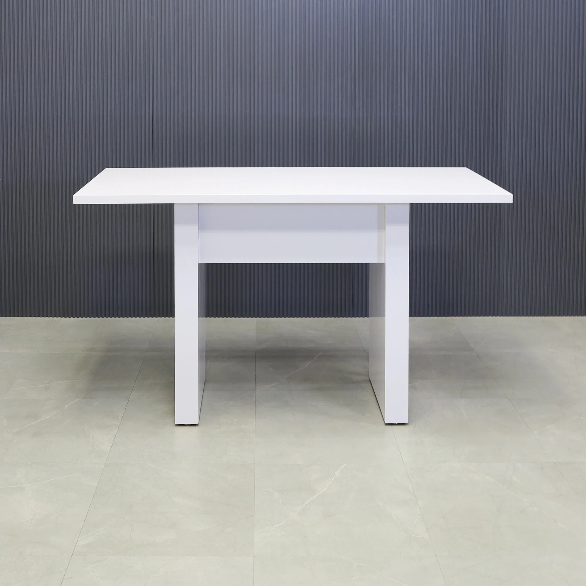 Windsor Bar Table in White Gloss Laminate - 72 In. - Stock #25