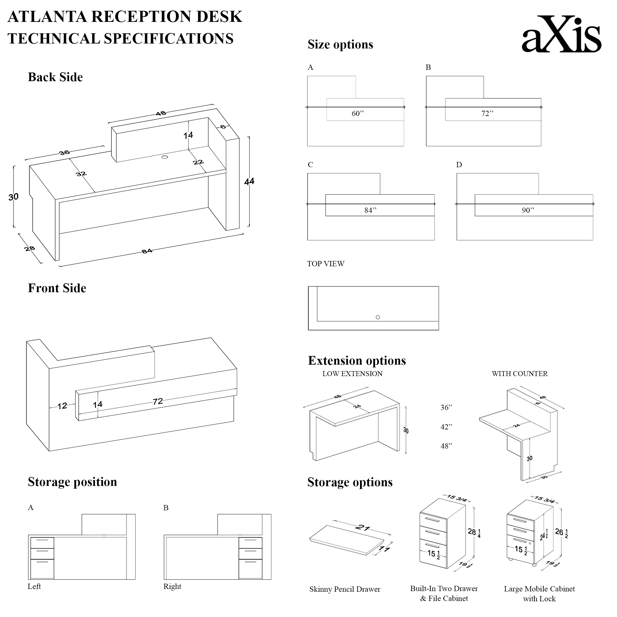 イツ アトランタ ATLATLANTA 机 84_stormgraymattelaminatecount