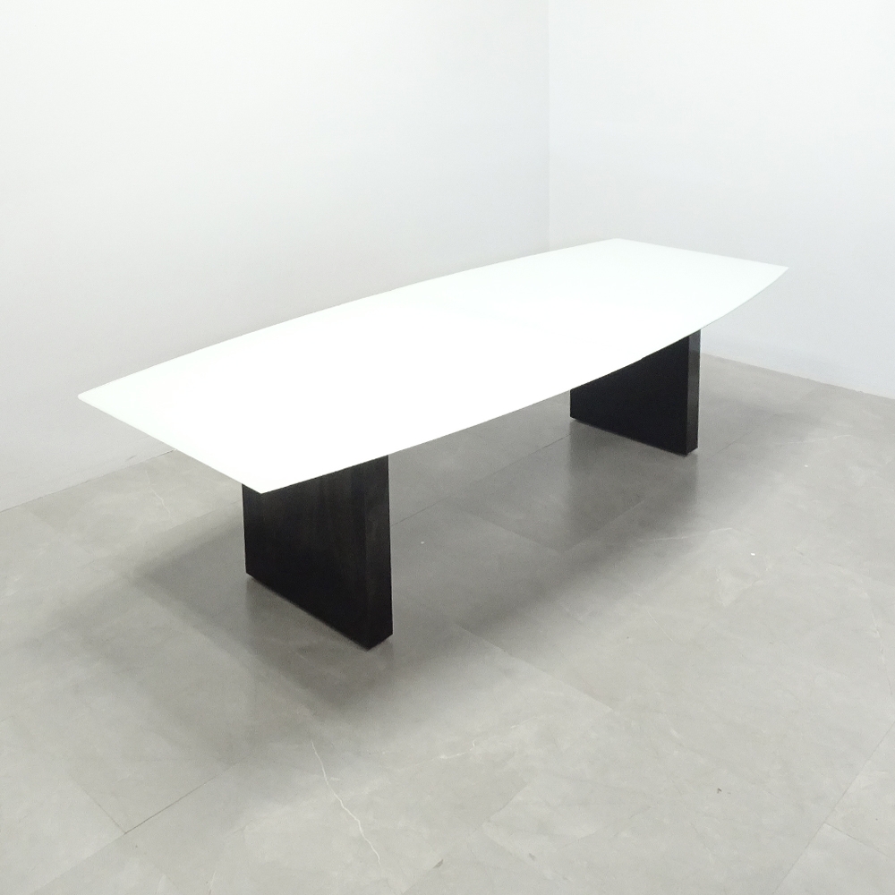 Axis Boat Shape Conference Table With Glass Top