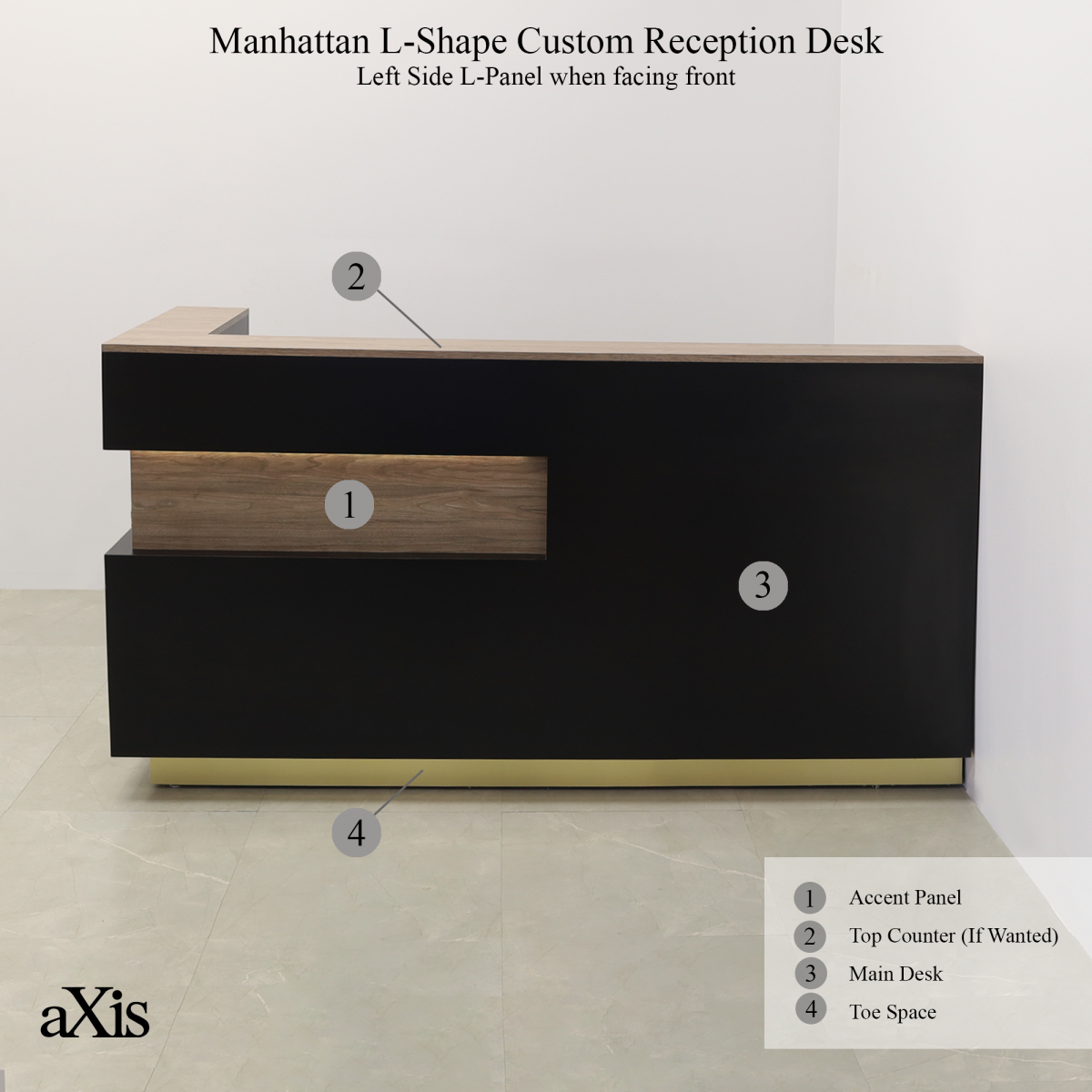 Manhattan L-Shape Custom Reception Desk