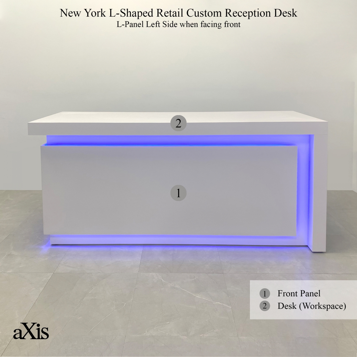 New York L-Shape Retail Custom Reception Desk