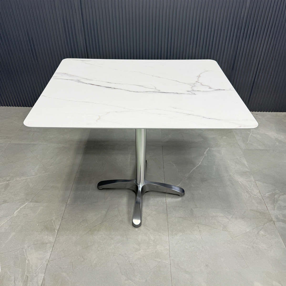 California Rectangular Conference/Cafeteria Table with Solenne Marble Engineered Stone Top - 34 In. - Stock #70